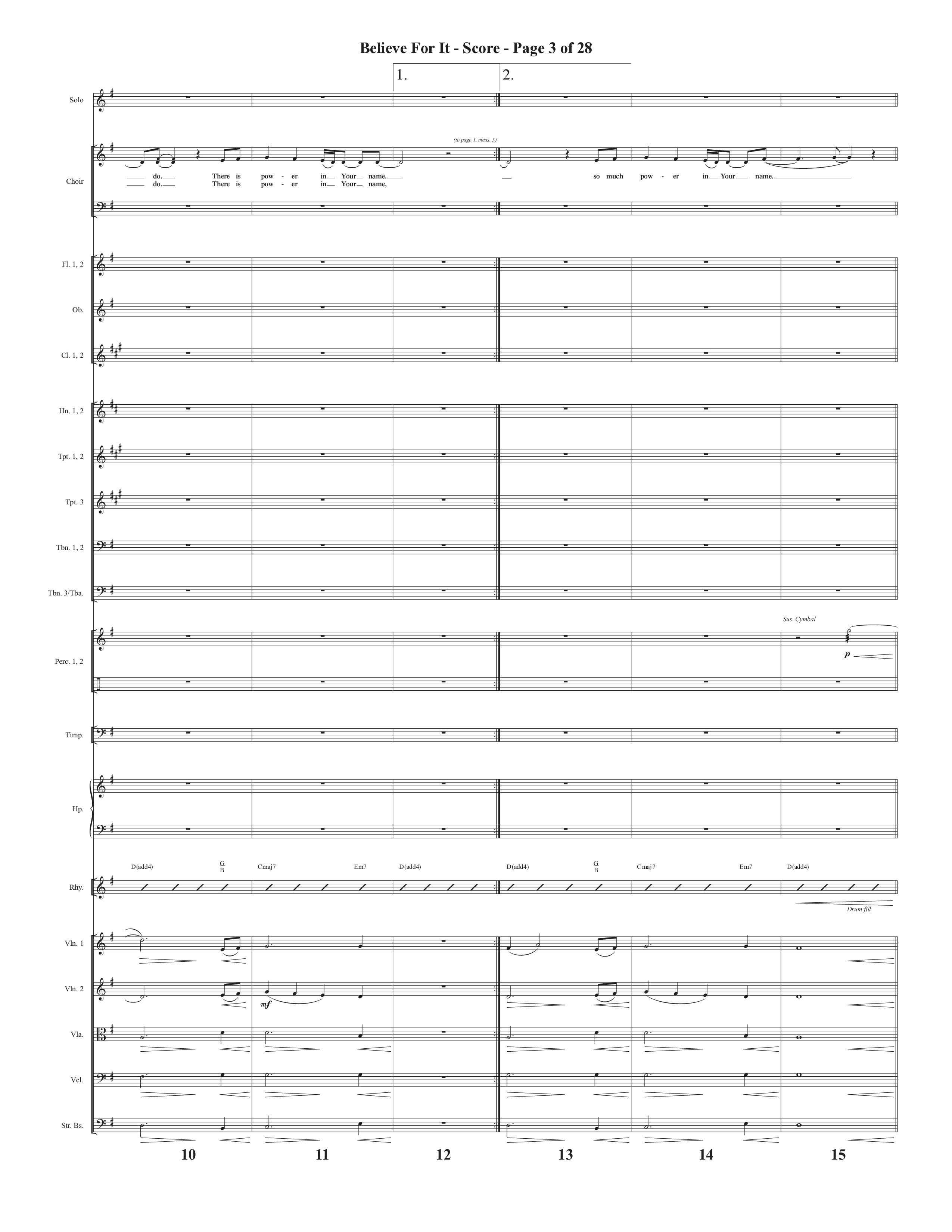 Believe For It (Choral Anthem SATB) Orchestration (Semsen Music / Arr. Phil Nitz)