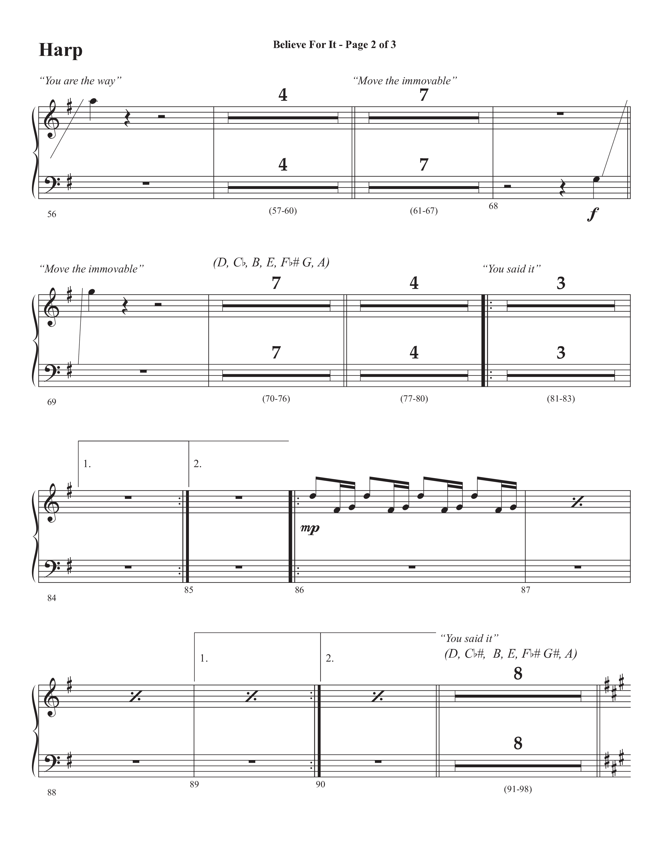 Believe For It (Choral Anthem SATB) Harp (Semsen Music / Arr. Phil Nitz)