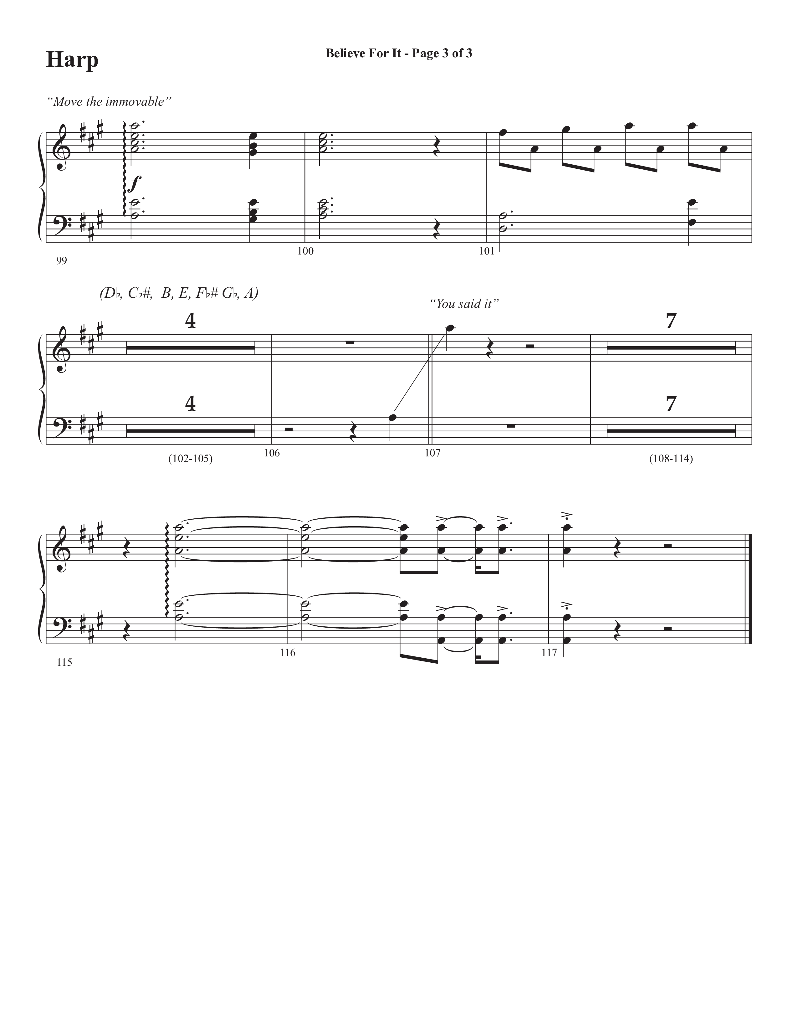 Believe For It (Choral Anthem SATB) Harp (Semsen Music / Arr. Phil Nitz)