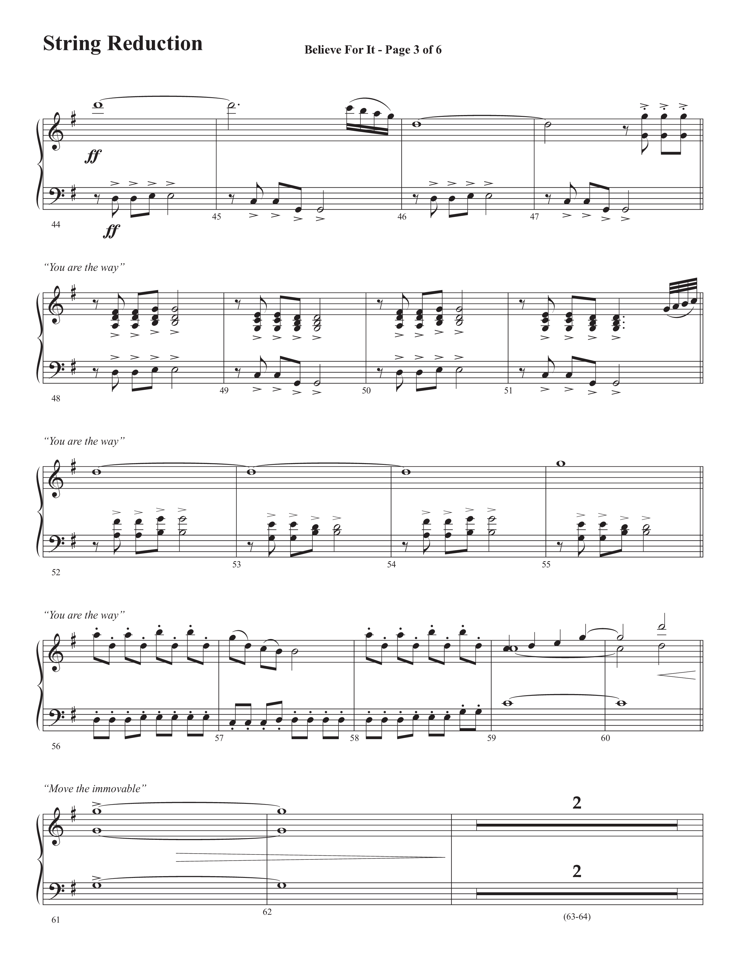 Believe For It (Choral Anthem SATB) String Reduction (Semsen Music / Arr. Phil Nitz)