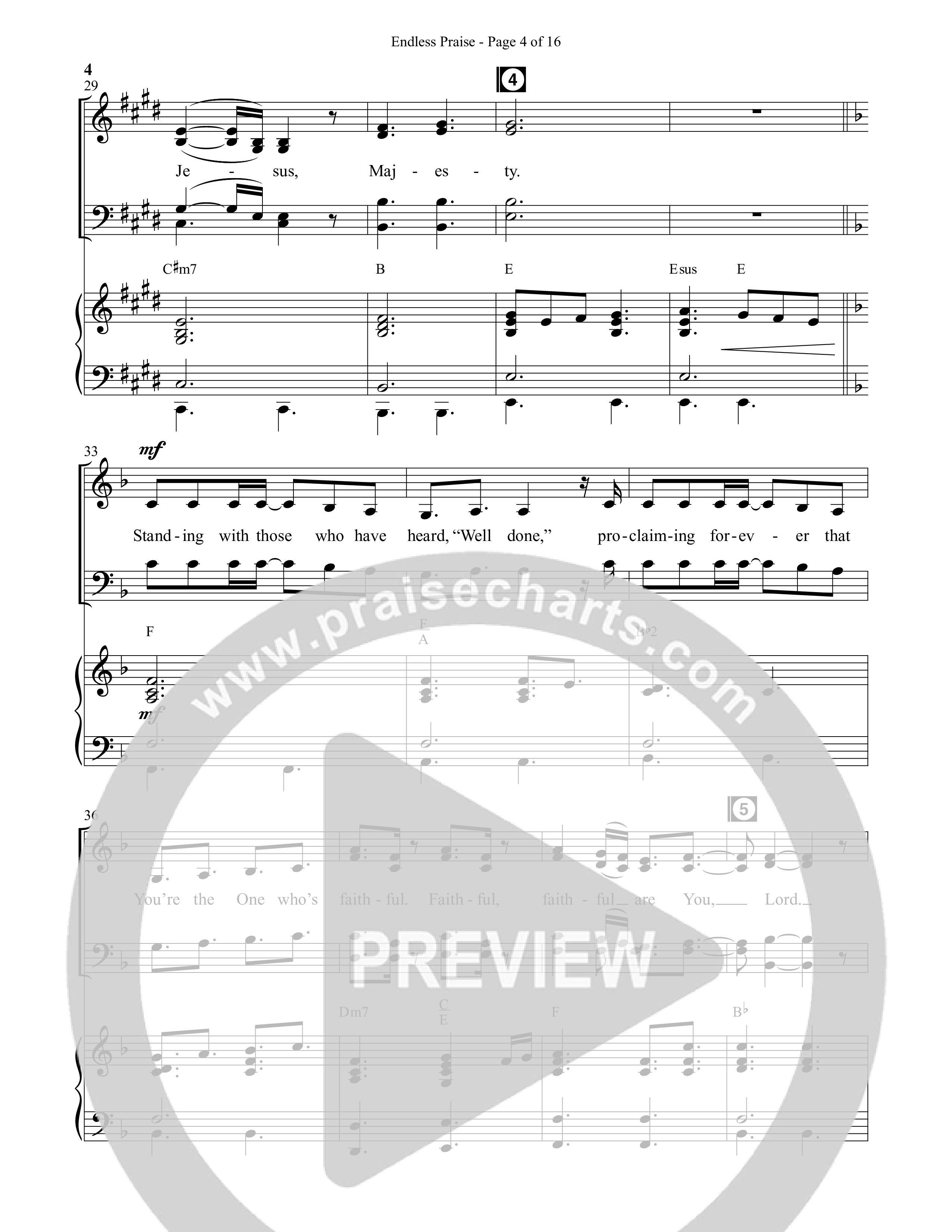 Endless Praise (Choral Anthem SATB) Anthem (SATB/Piano) (Semsen Music / Arr. Daniel Semsen)