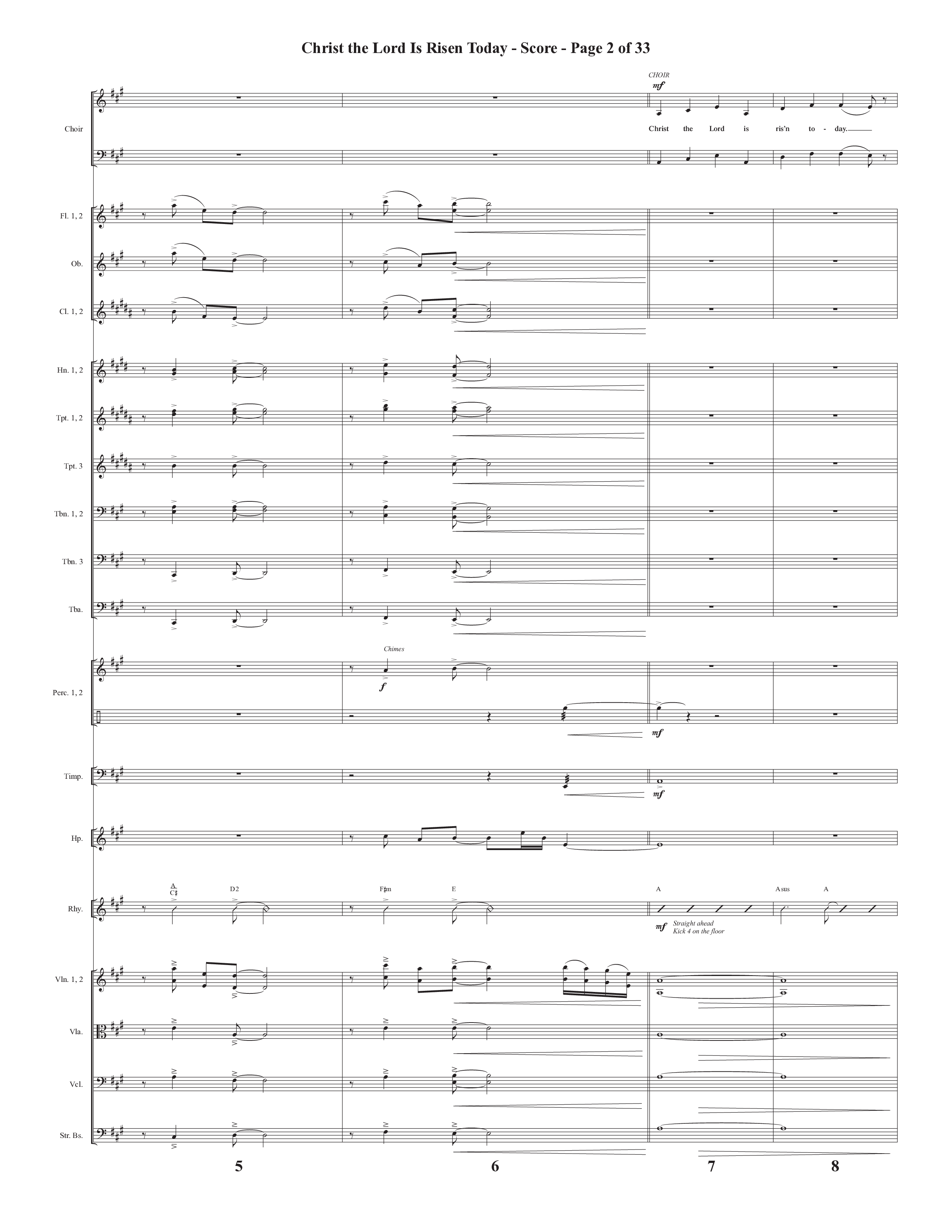 Christ The Lord Is Risen Today (He's Alive) (Choral Anthem SATB) Conductor's Score (Semsen Music / Arr. John Bolin / Orch. Cliff Duren)