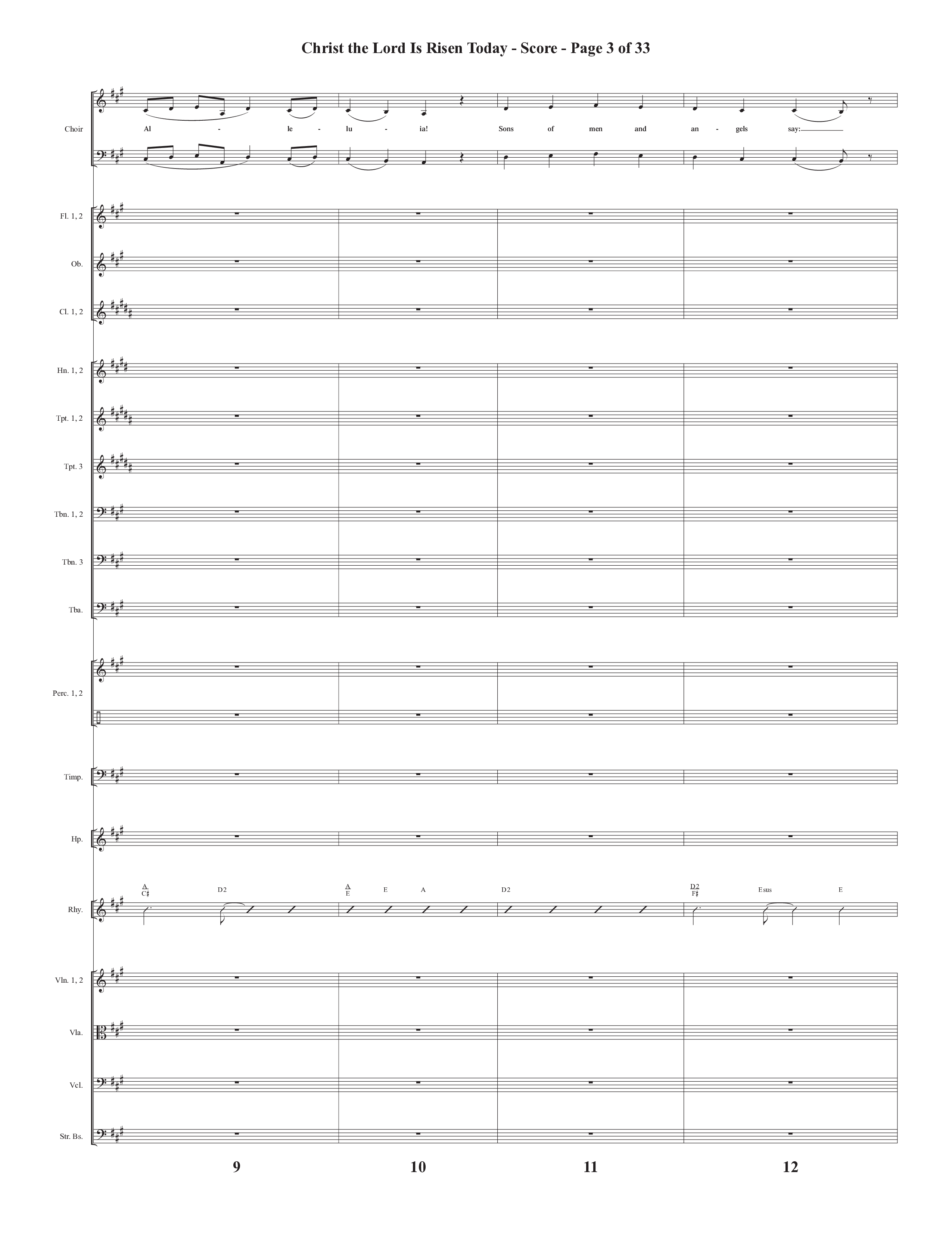Christ The Lord Is Risen Today (He's Alive) (Choral Anthem SATB) Conductor's Score (Semsen Music / Arr. John Bolin / Orch. Cliff Duren)