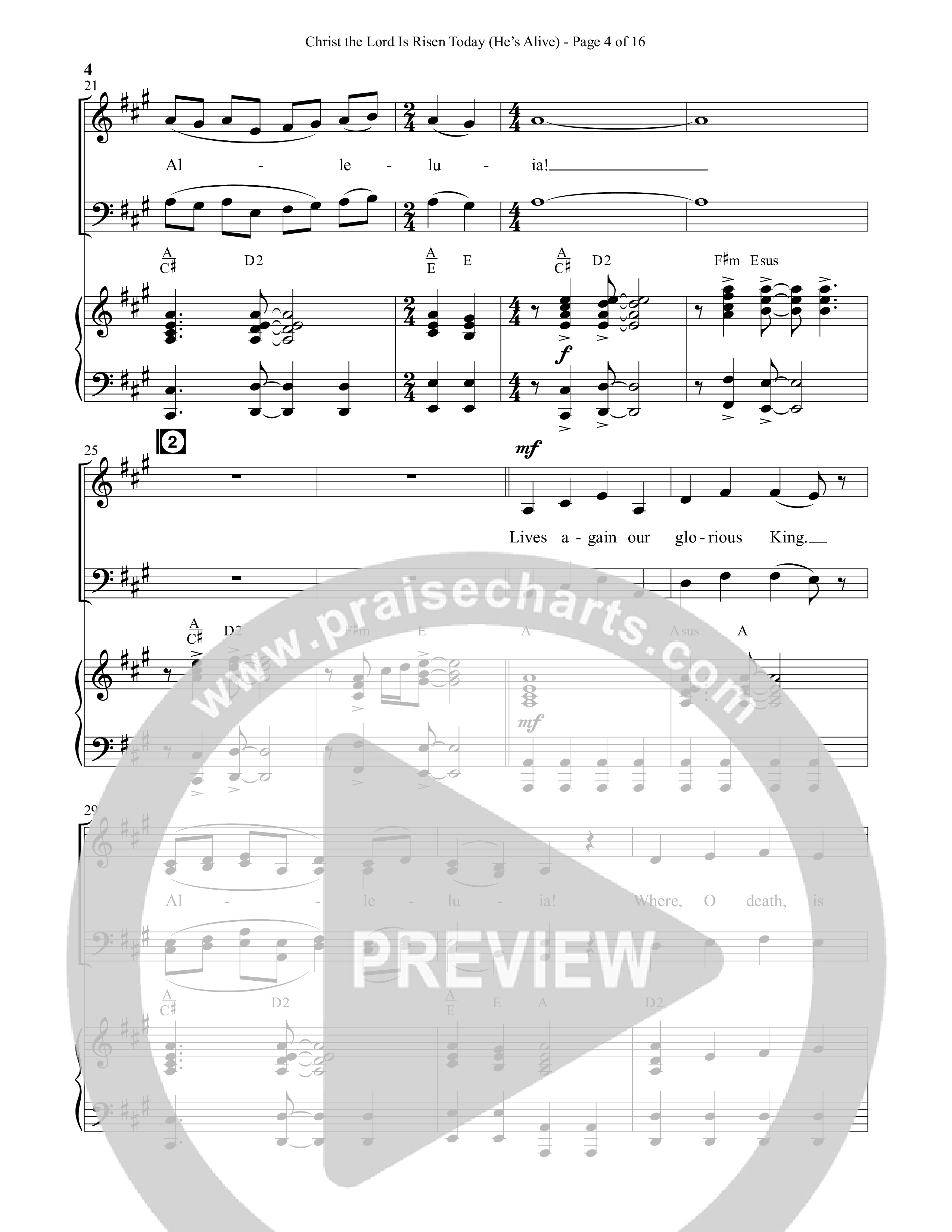 Christ The Lord Is Risen Today (He's Alive) (Choral Anthem SATB) Anthem (SATB/Piano) (Semsen Music / Arr. John Bolin / Orch. Cliff Duren)