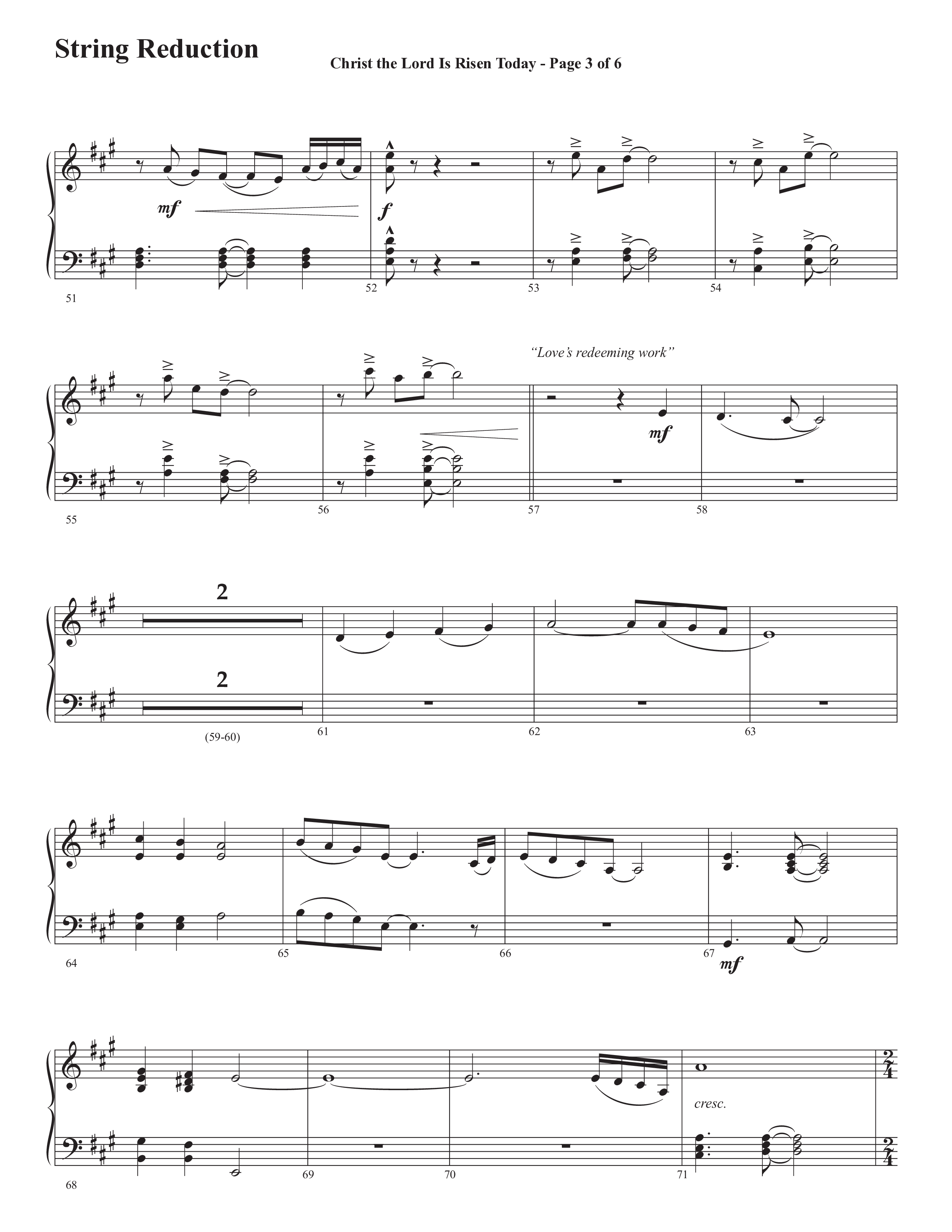 Christ The Lord Is Risen Today (He's Alive) (Choral Anthem SATB) String Reduction (Semsen Music / Arr. John Bolin / Orch. Cliff Duren)