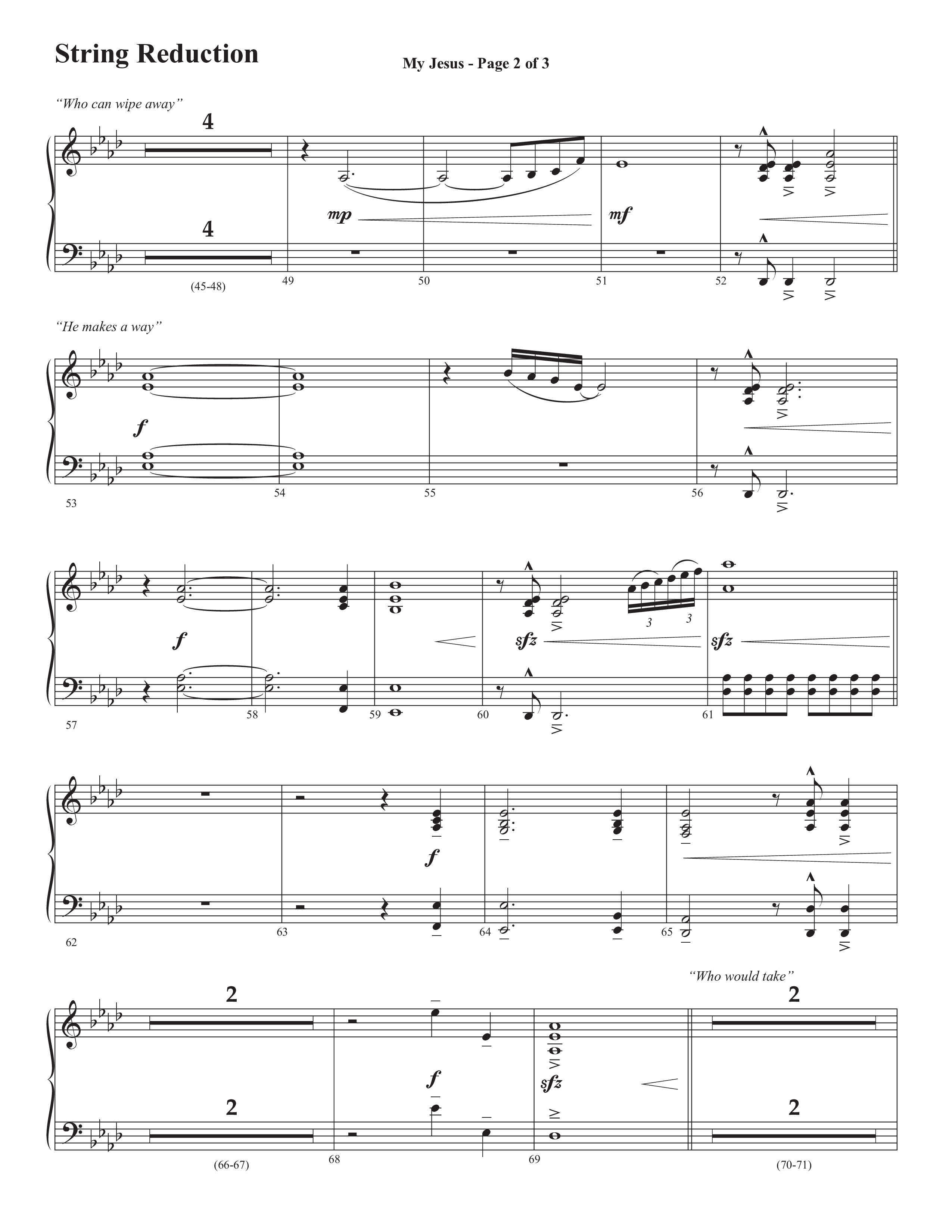 My Jesus (with My Jesus I Love Thee) (Choral Anthem SATB) String Reduction (Semsen Music / Arr. Cliff Duren)