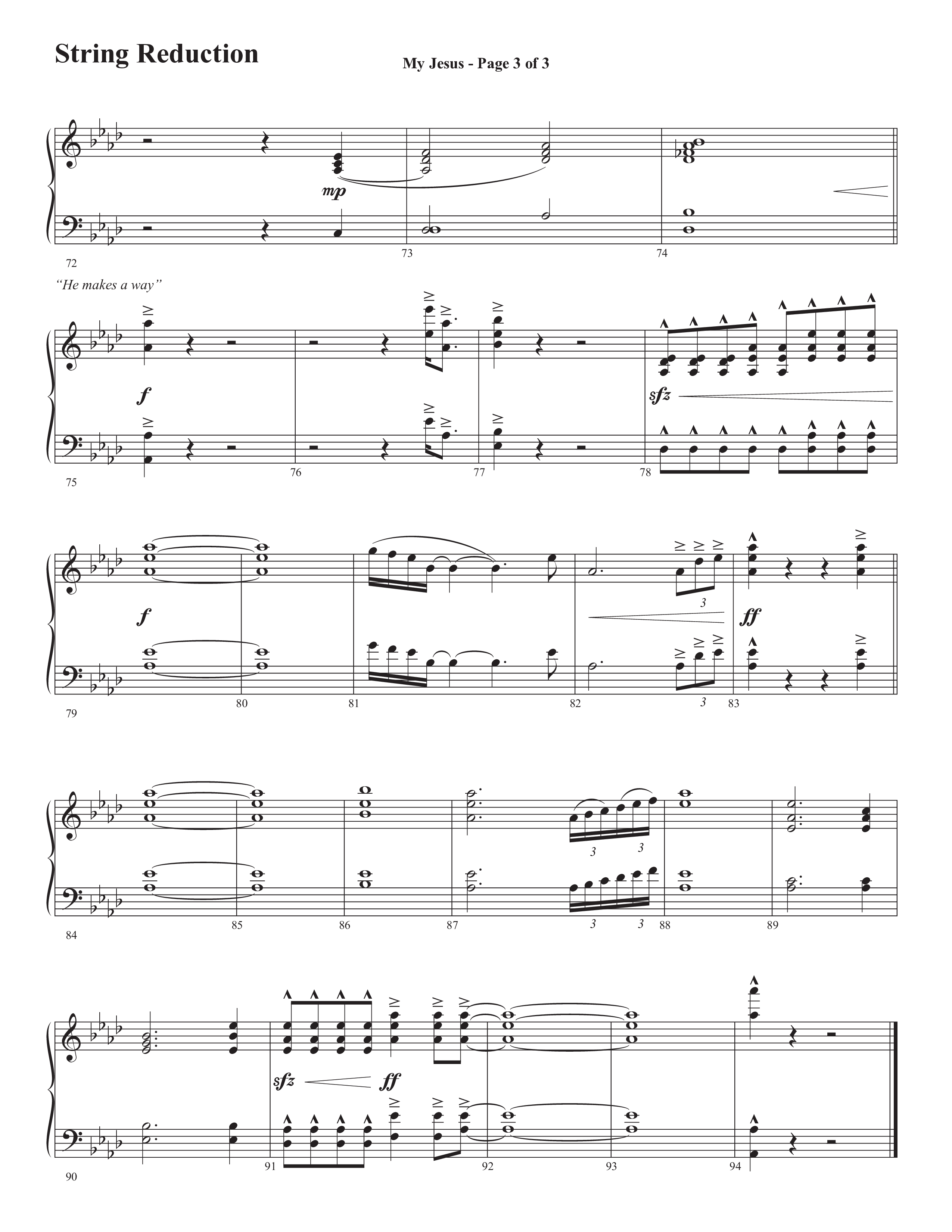 My Jesus (with My Jesus I Love Thee) (Choral Anthem SATB) String Reduction (Semsen Music / Arr. Cliff Duren)