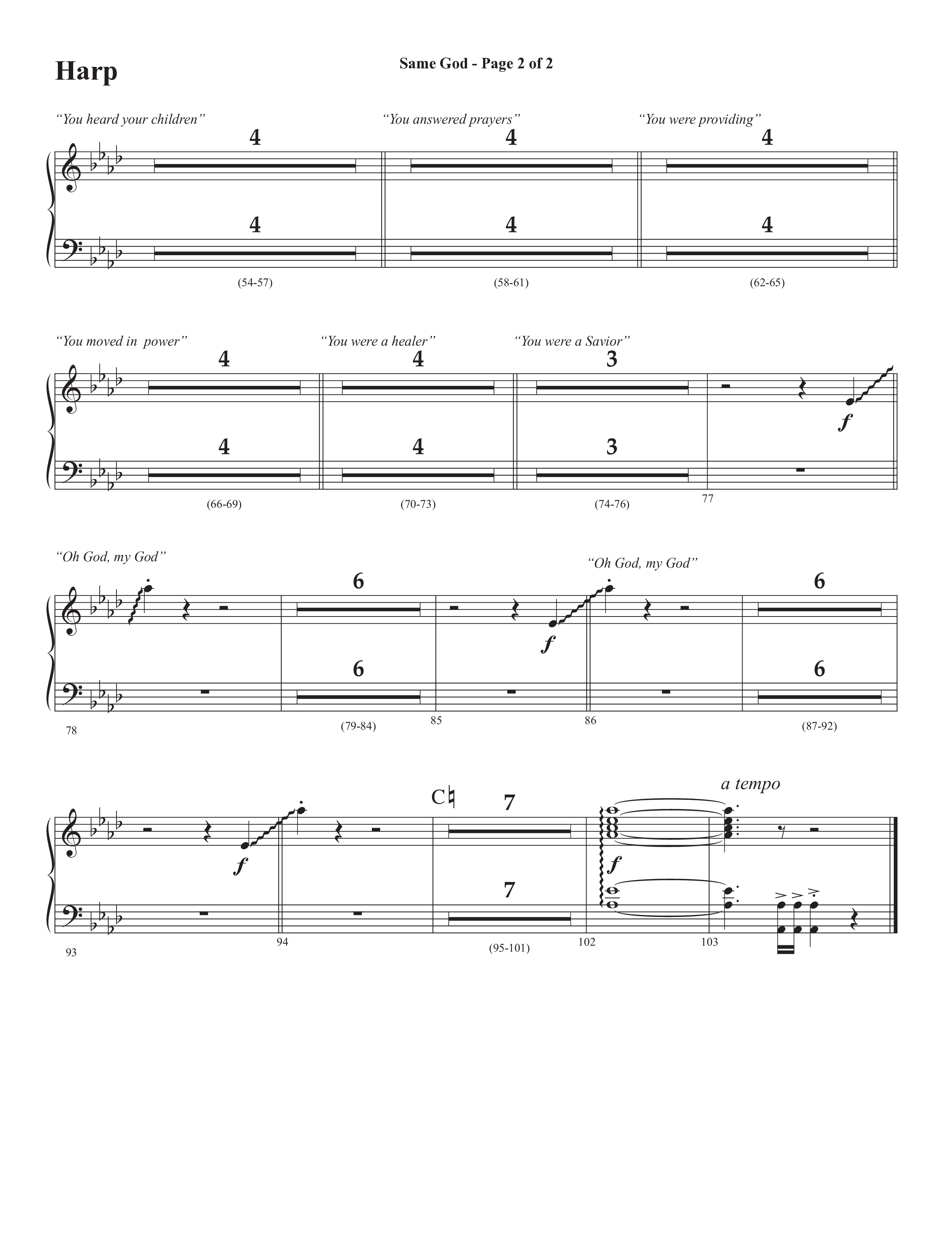 Same God (Choral Anthem SATB) Harp (Semsen Music / Arr. Phil Nitz)