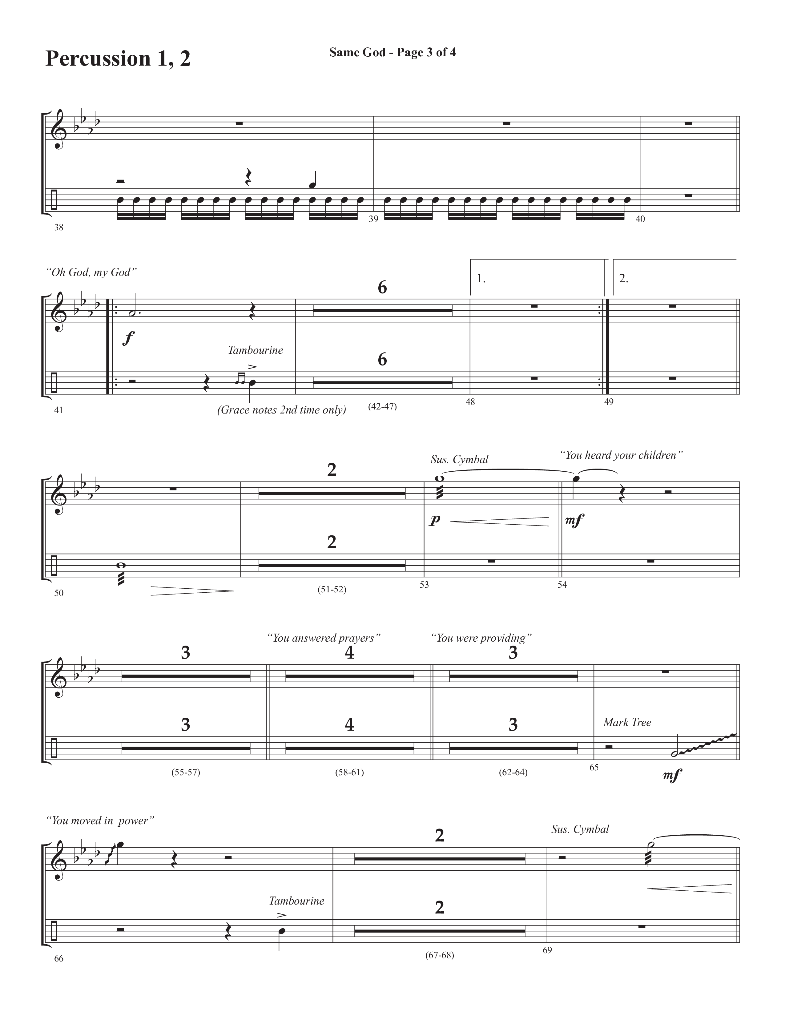 Same God (Choral Anthem SATB) Percussion 1/2 (Semsen Music / Arr. Phil Nitz)