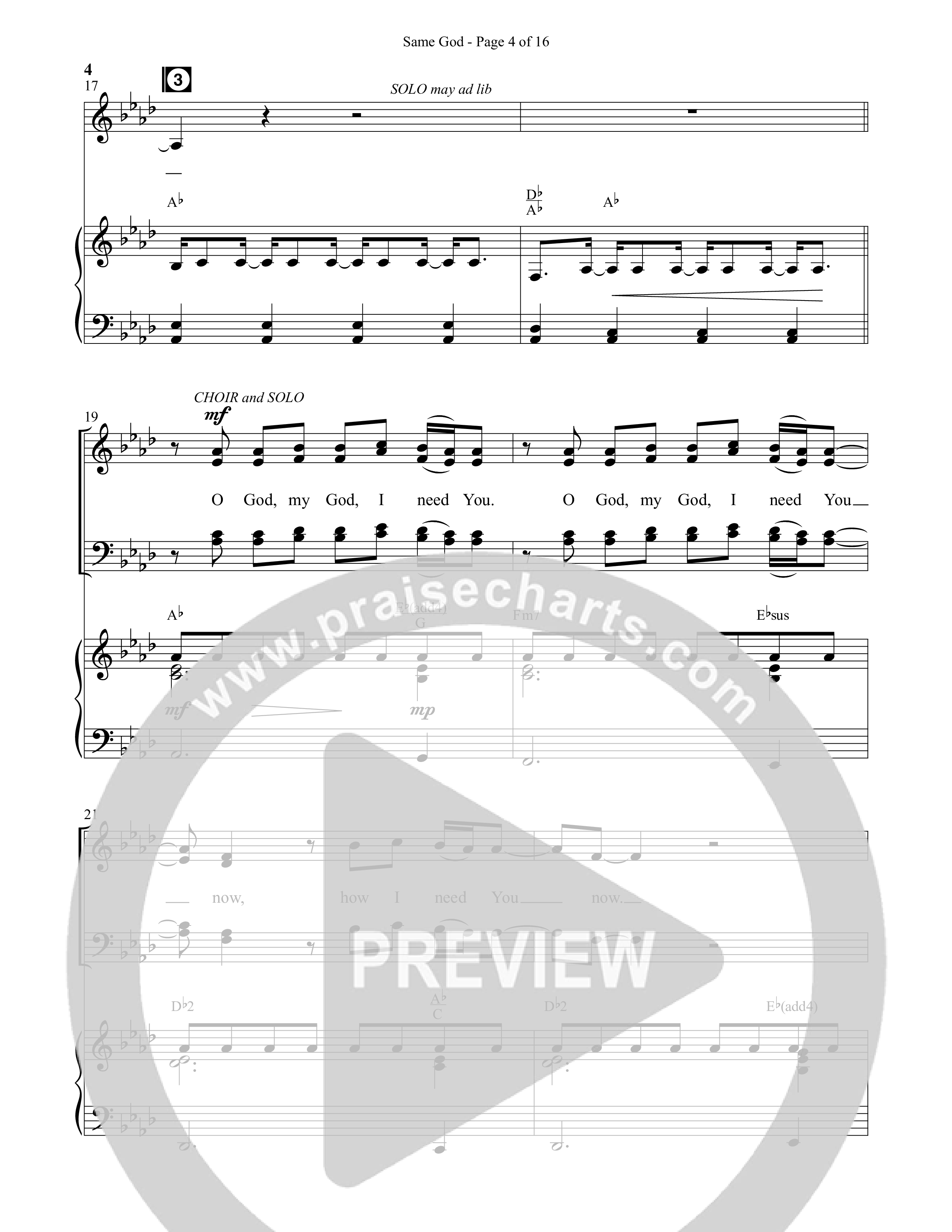 Same God (Choral Anthem SATB) Anthem (SATB/Piano) (Semsen Music / Arr. Phil Nitz)