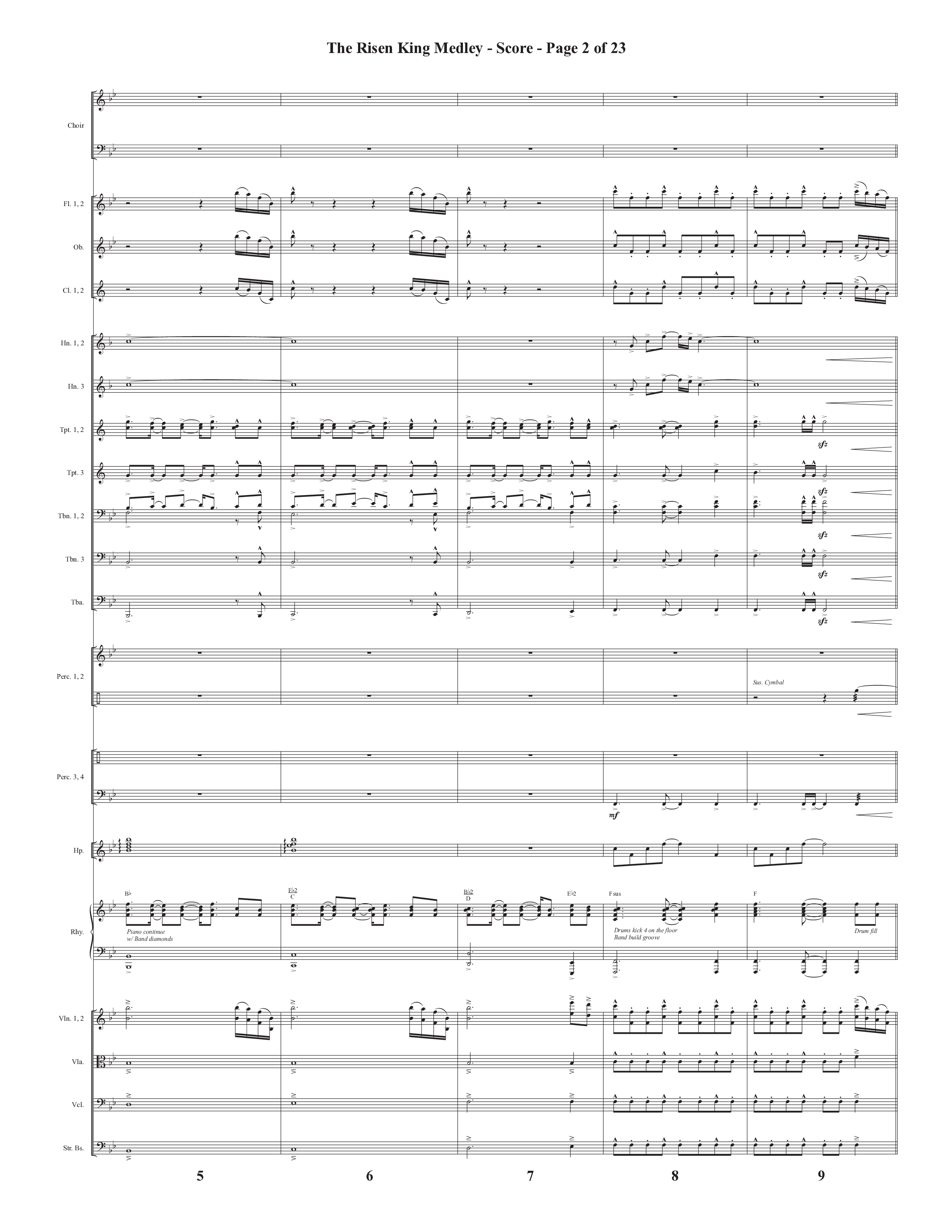 The Risen King Medley (Choral Anthem SATB) Orchestration (Semsen Music / Arr. John Bolin / Orch. Cliff Duren)