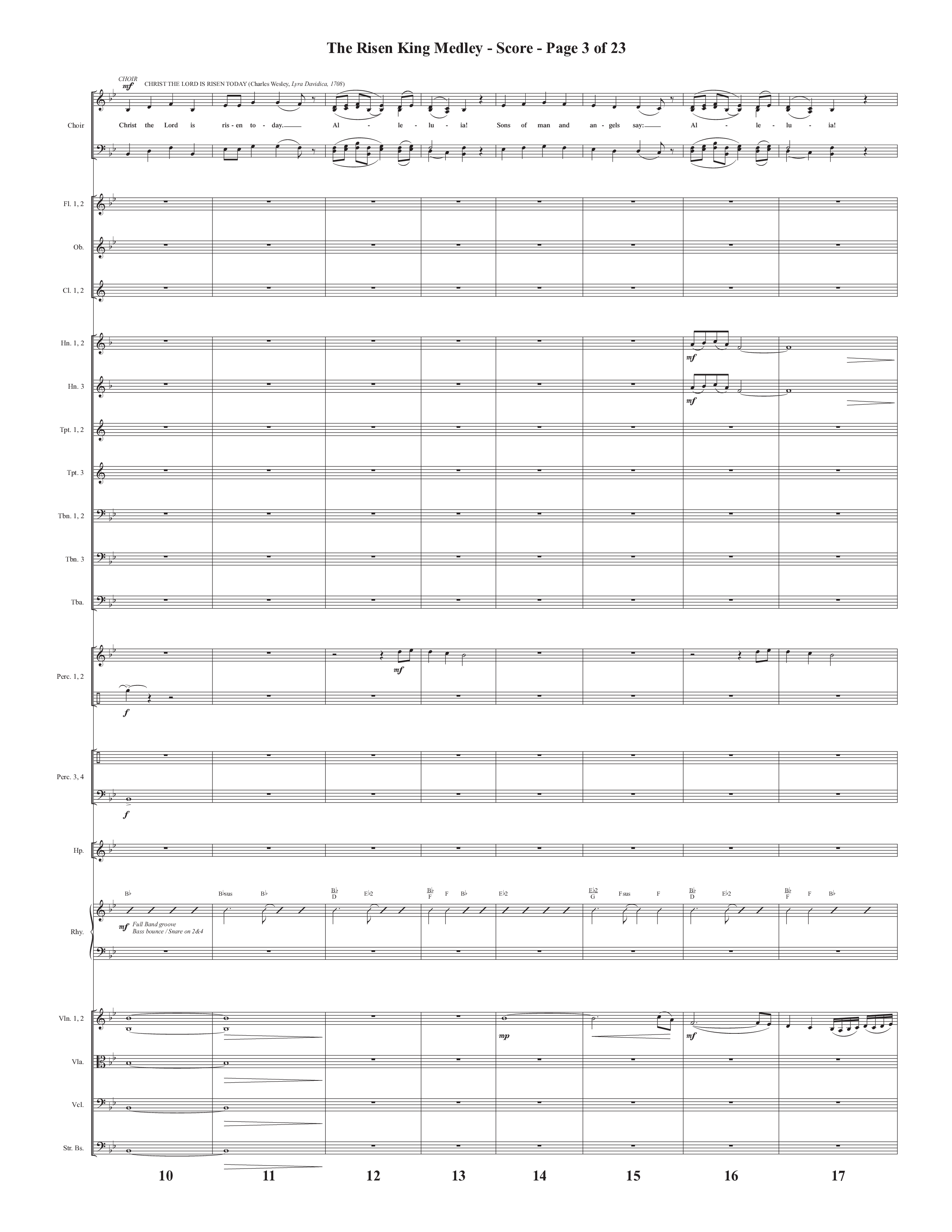The Risen King Medley (Choral Anthem SATB) Orchestration (Semsen Music / Arr. John Bolin / Orch. Cliff Duren)