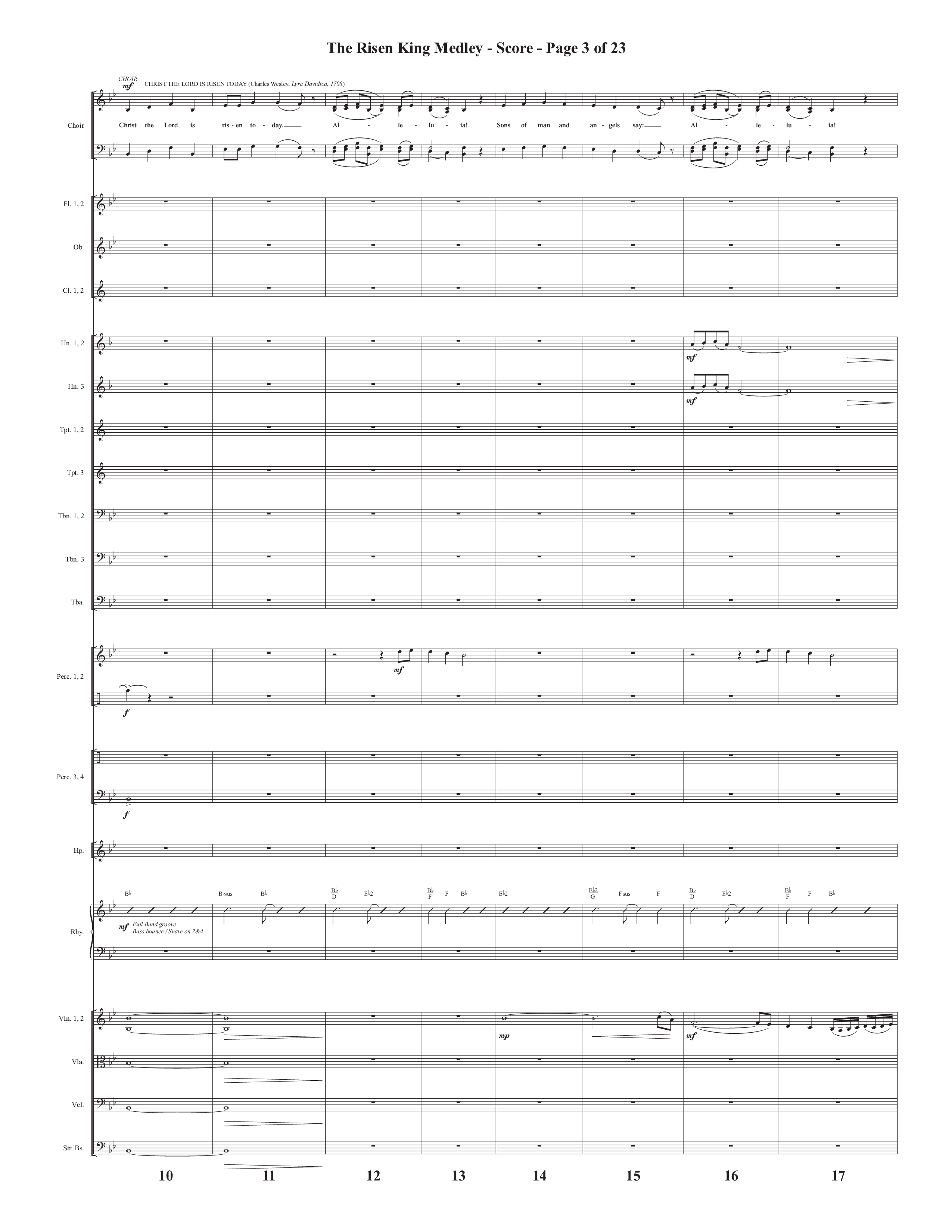 The Risen King Medley (Choral Anthem SATB) Conductor's Score (Semsen Music / Arr. John Bolin / Orch. Cliff Duren)