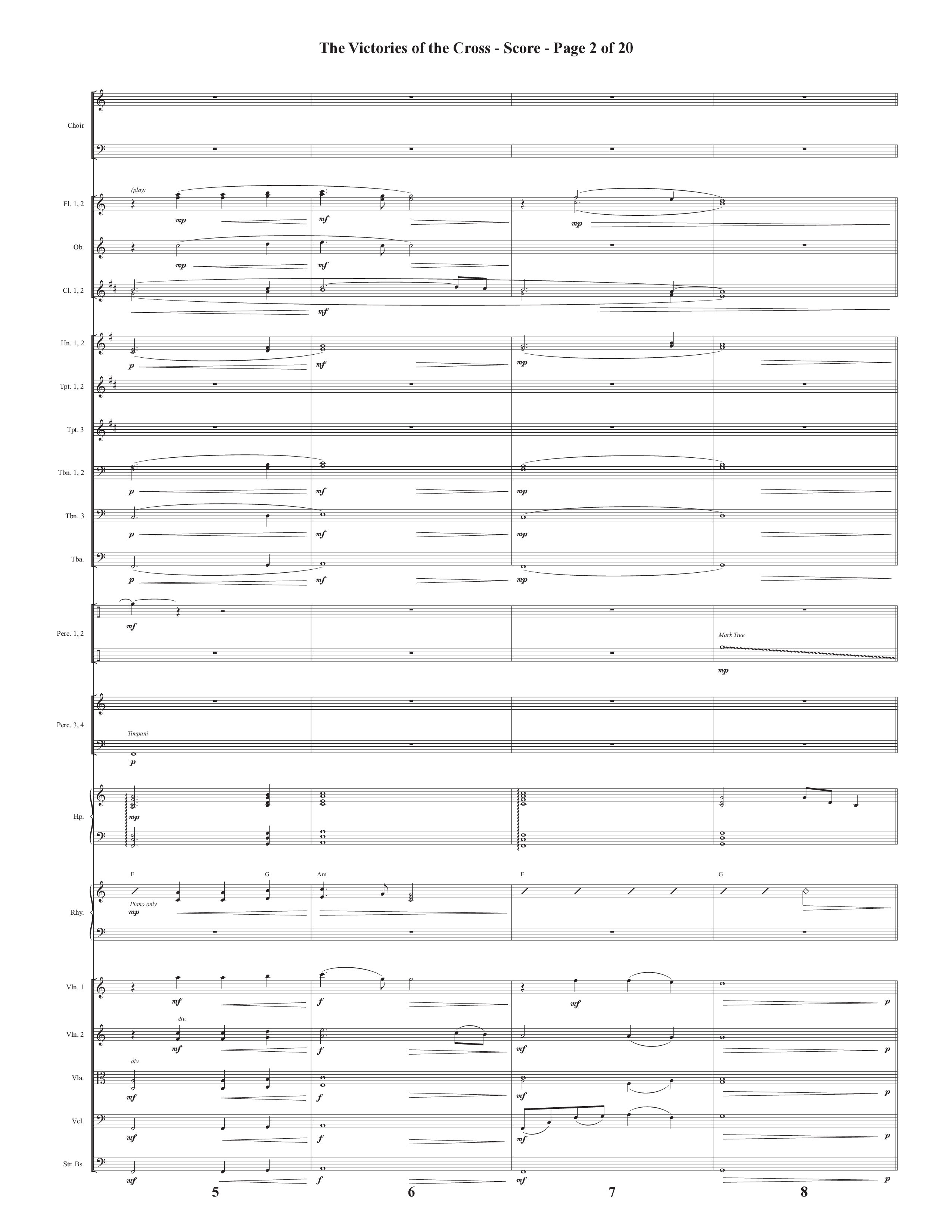 The Victories Of The Cross (with At The Cross) (Choral Anthem SATB) Orchestration (Semsen Music / Arr. Daniel Semsen)