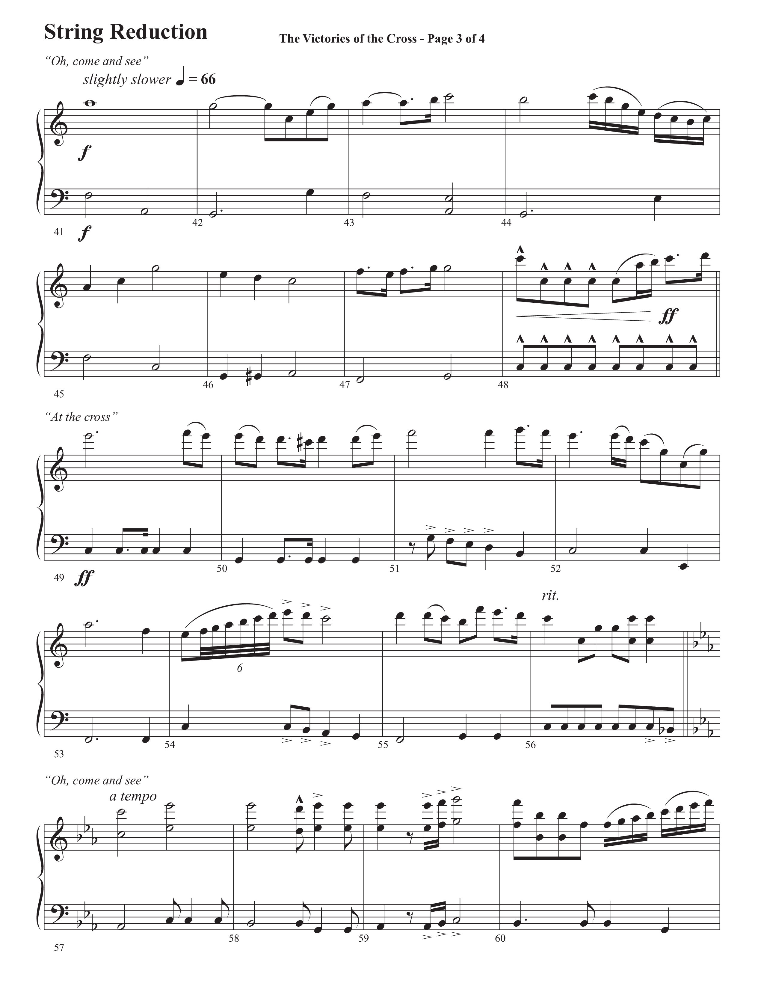 The Victories Of The Cross (with At The Cross) (Choral Anthem SATB) String Reduction (Semsen Music / Arr. Daniel Semsen)