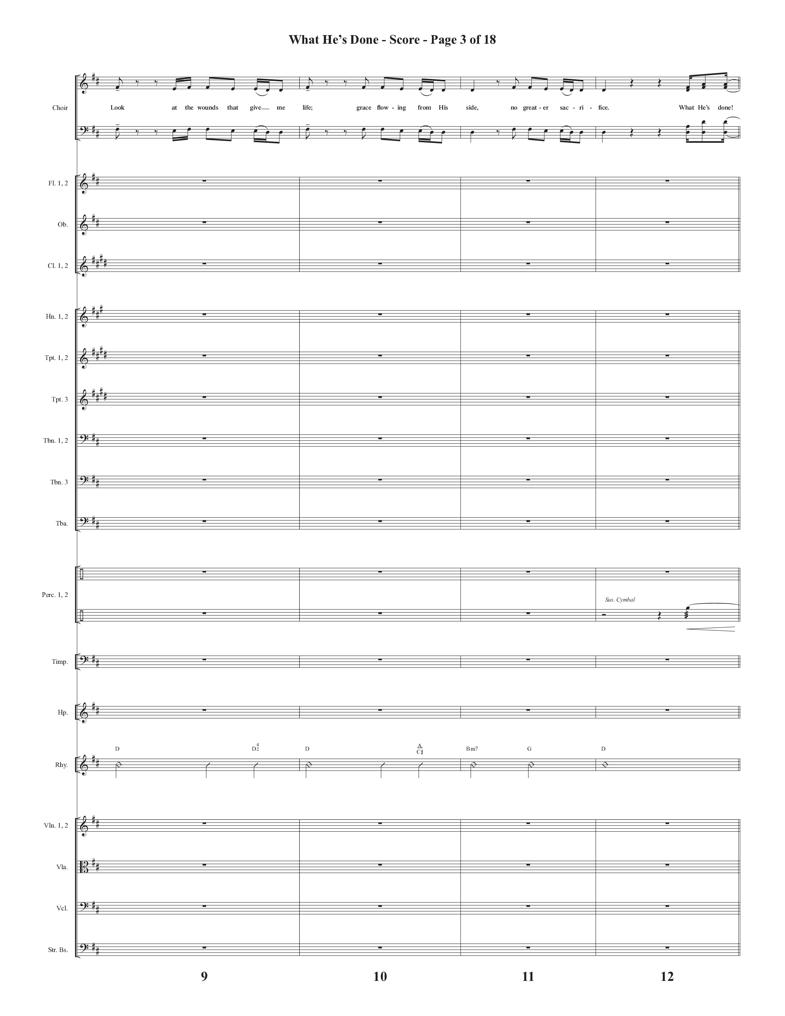 What He's Done (Choral Anthem SATB) Conductor's Score (Semsen Music / Arr. Cliff Duren)
