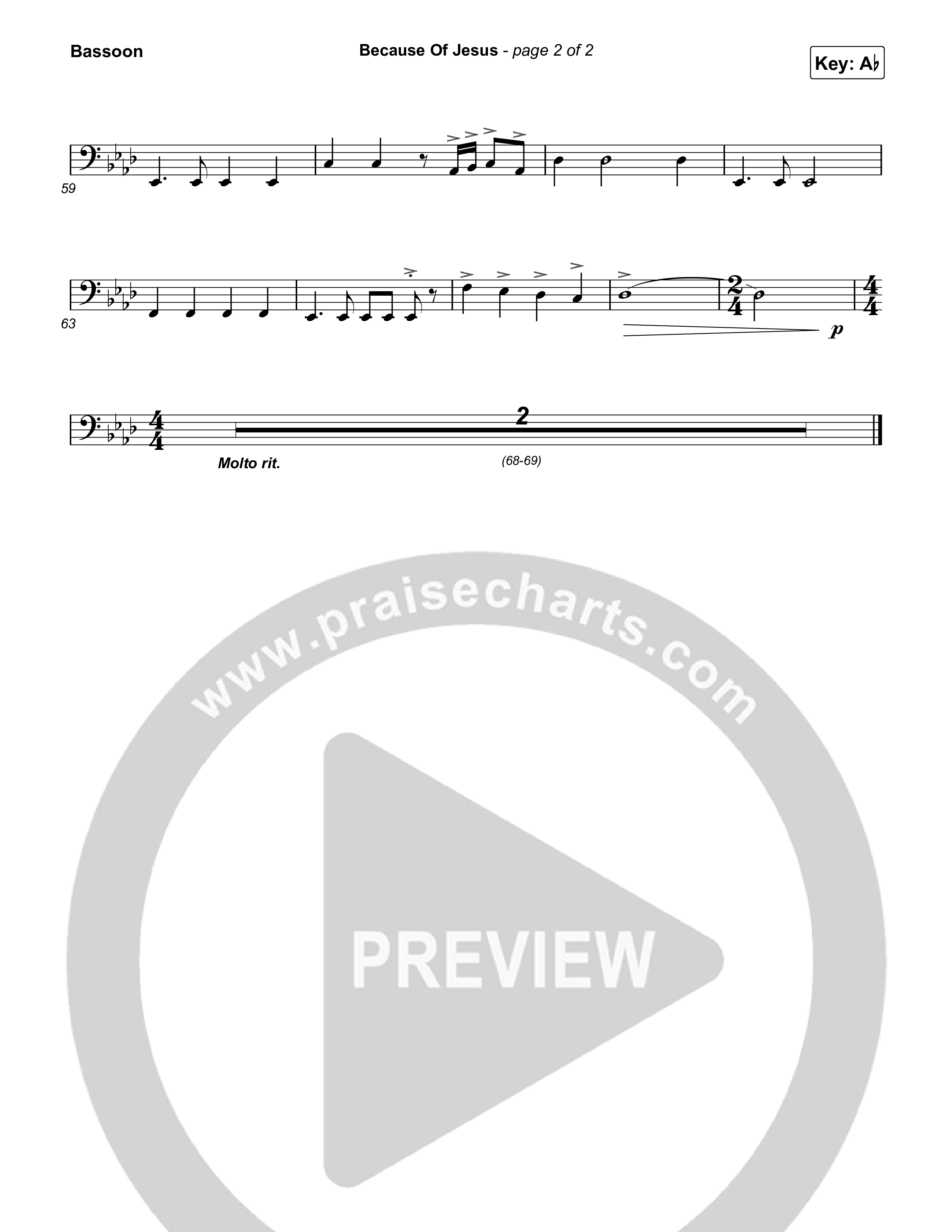 Because Of Jesus (Live) Bassoon (Charity Gayle)