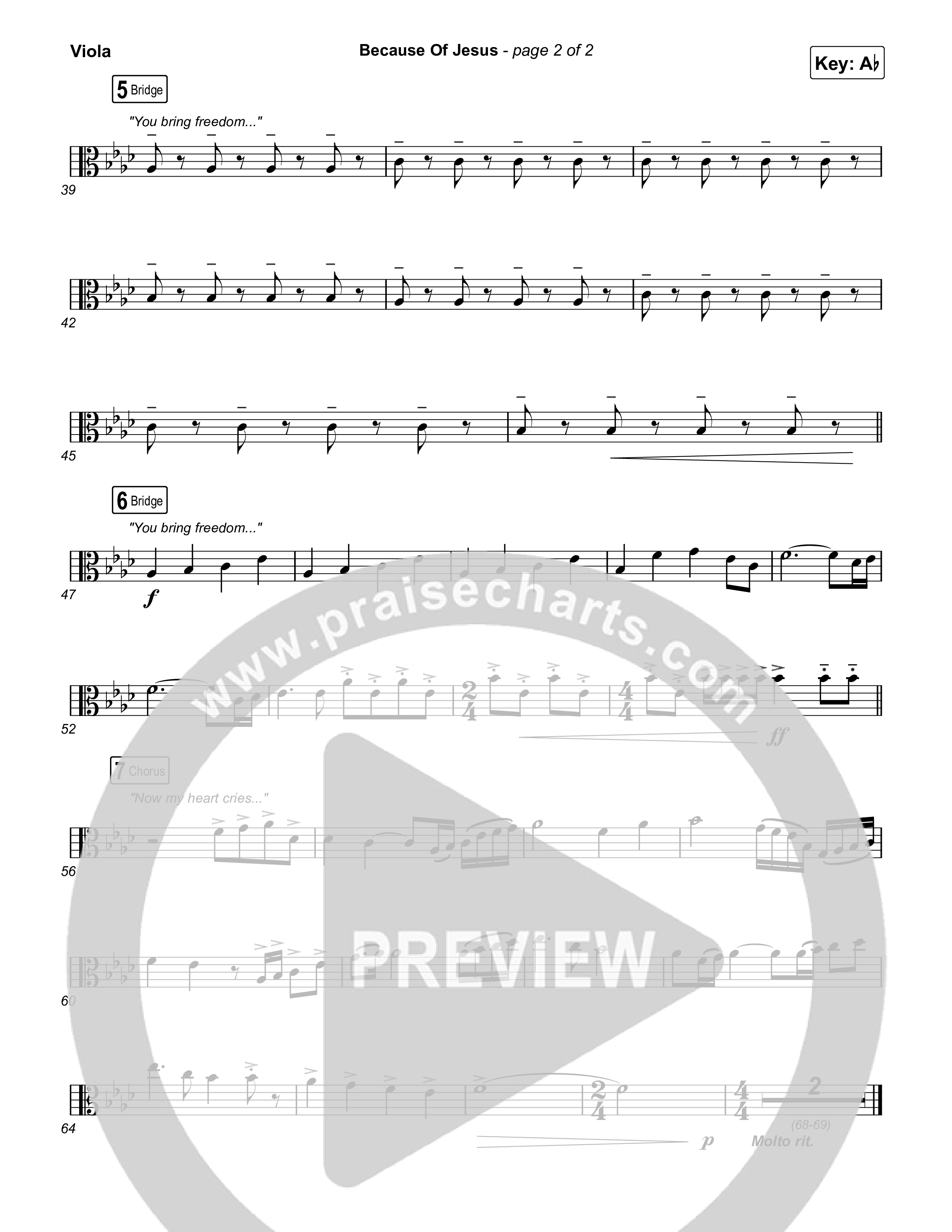 Because Of Jesus (Live) Viola (Charity Gayle)