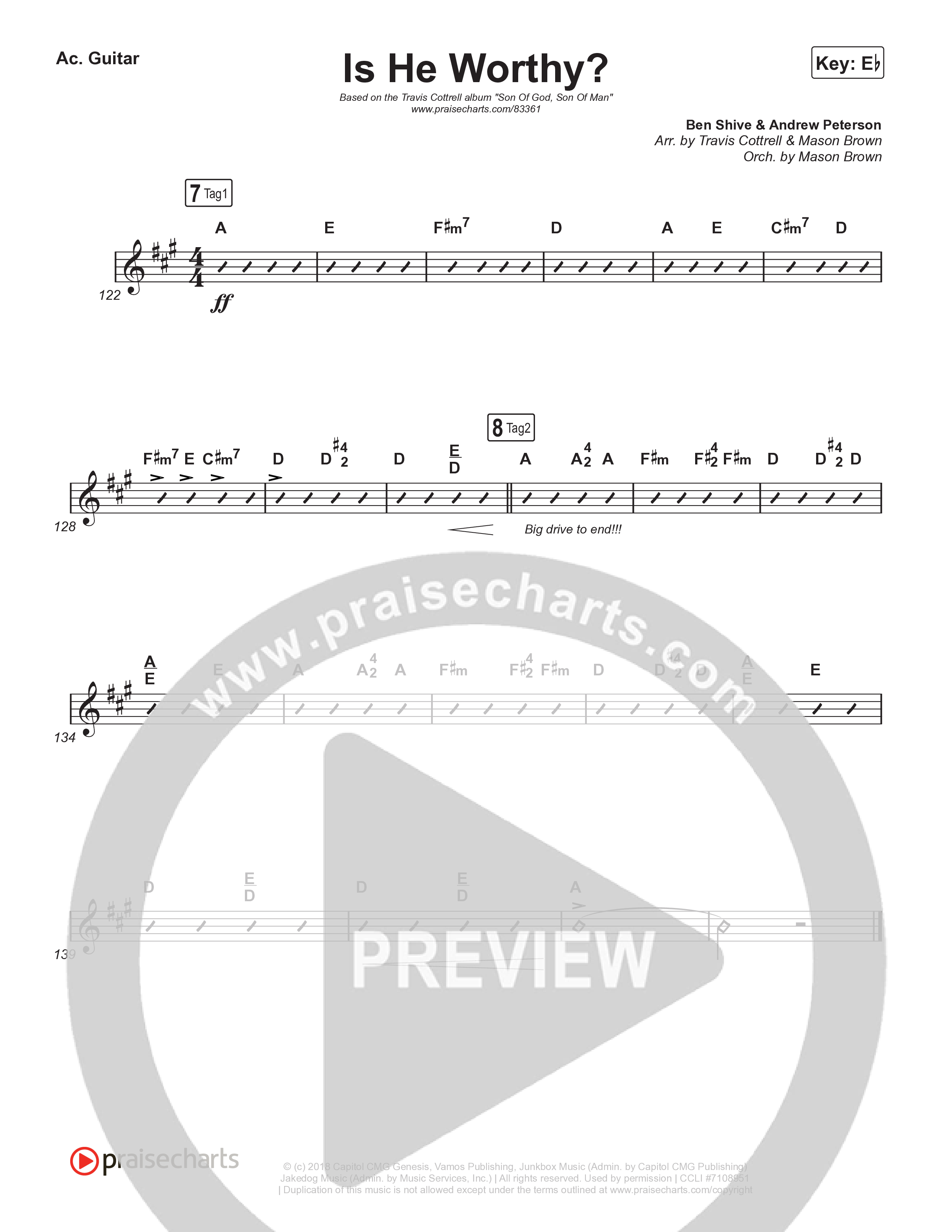 Is He Worthy (Part 2) (Choral/SATB) Rhythm Pack (Travis Cottrell / Brooke Voland / Arr. Mason Brown)