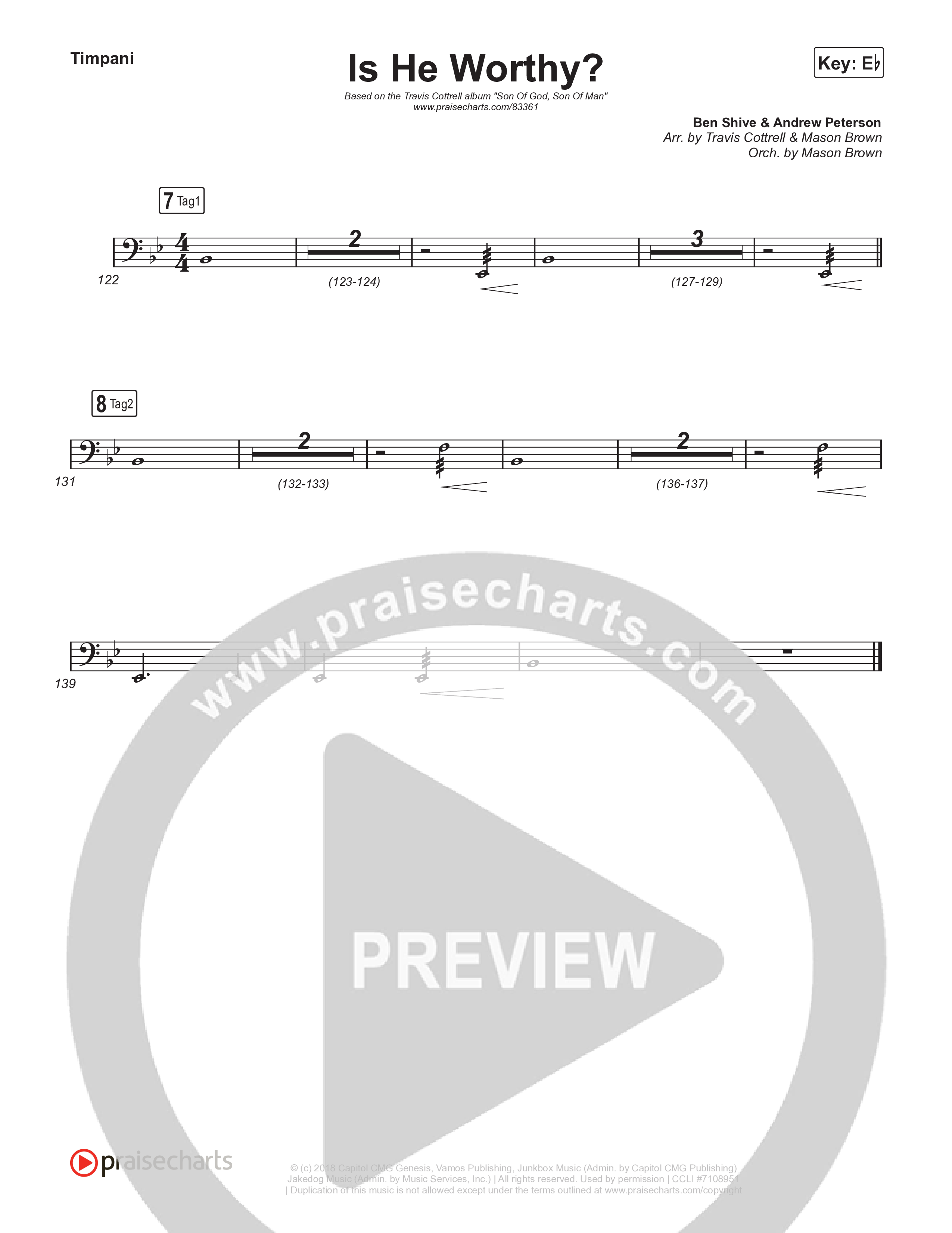 Is He Worthy (Part 2) (Choral/SATB) Rhythm Pack (Travis Cottrell / Brooke Voland / Arr. Mason Brown)