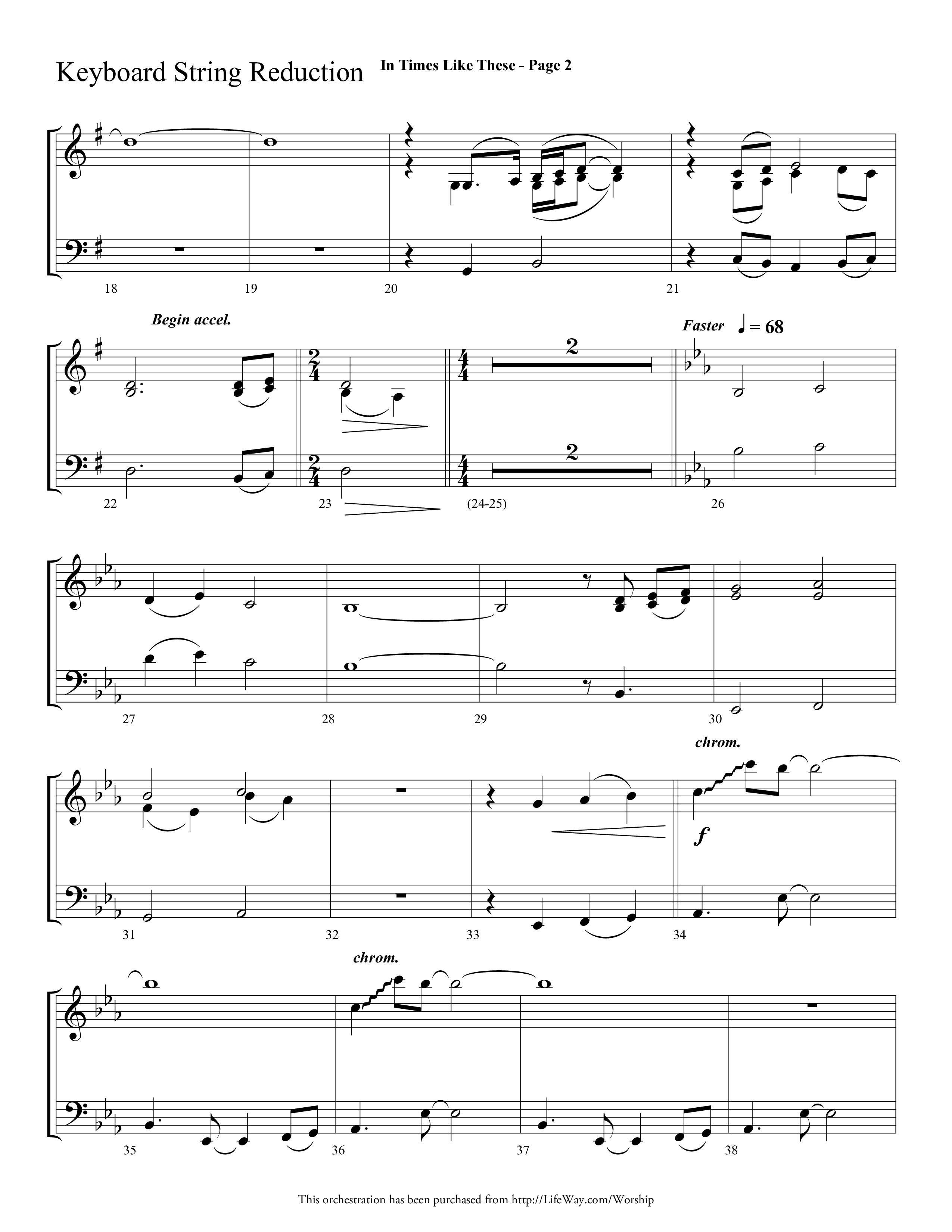 In Times Like These (with He Know My Name, His Eye Is On The Sparrow) (Choral Anthem SATB) String Reduction (Lifeway Choral / Arr. Dave Williamson)