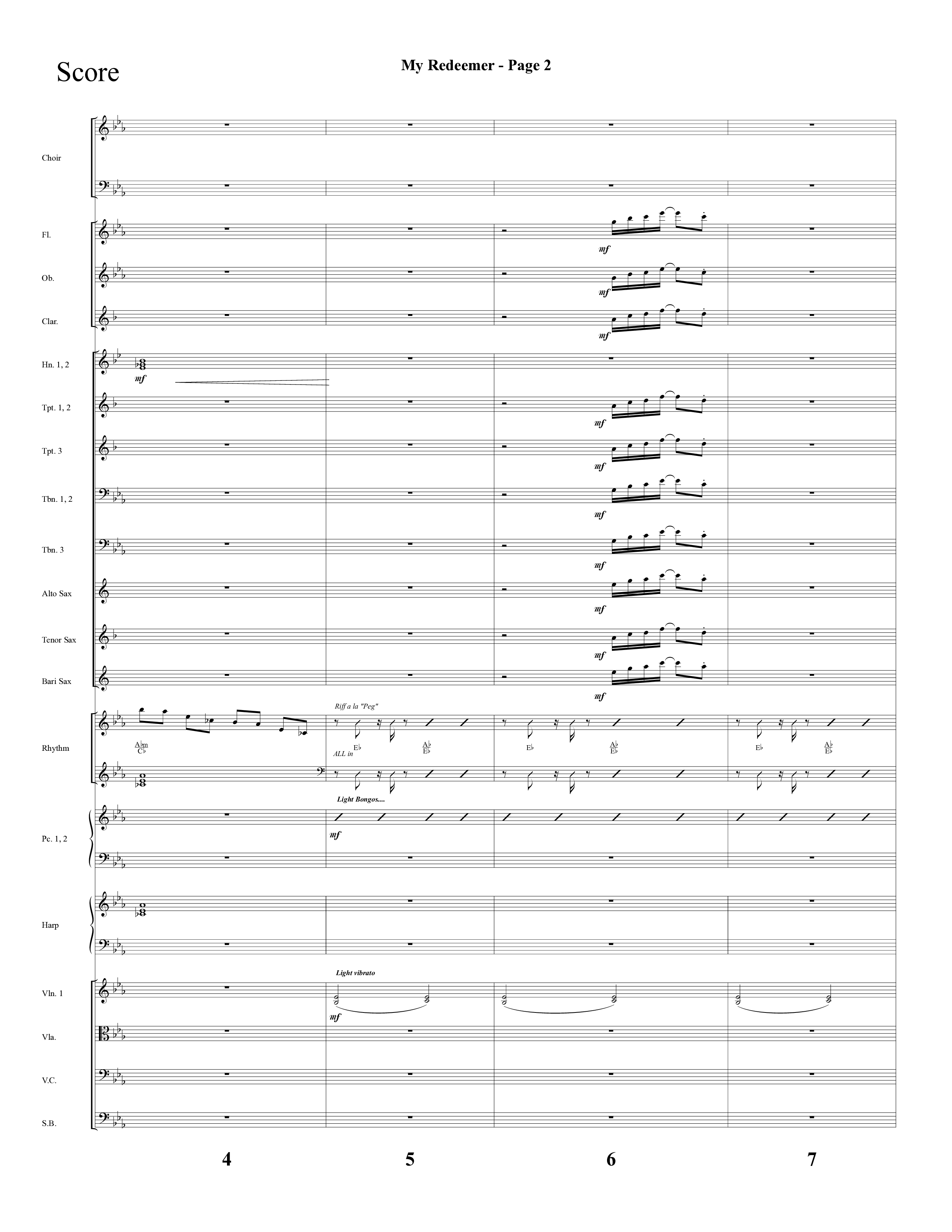 My Redeemer (with Praise Him Praise Him, My Redeemer, Redeemed How I Love To Proclaim It) (Choral Anthem SATB) Orchestration (Lifeway Choral / Arr. Dave Williamson)