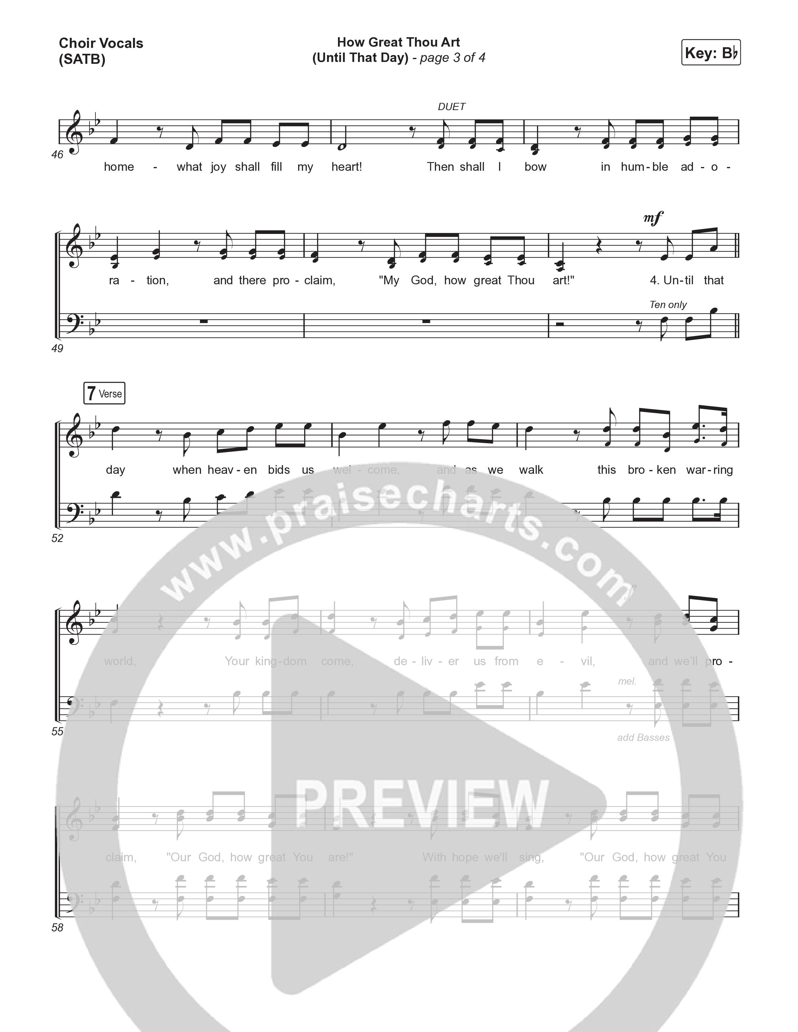 How Great Thou Art (Until That Day) (Choral Anthem SATB) Choir Sheet (SATB) (Matt Redman / Chris Tomlin / Hillary Scott / Cody Carnes / Kari Jobe / Naomi Raine / TAYA / Blessing Offor / Brian Johnson / Jenn Johnson / Matt Maher / Mitch Wong / Benjamin William Hastings / Pat Barrett / Jon Reddick / Ryan Ellis / Arr. Erik Foster)