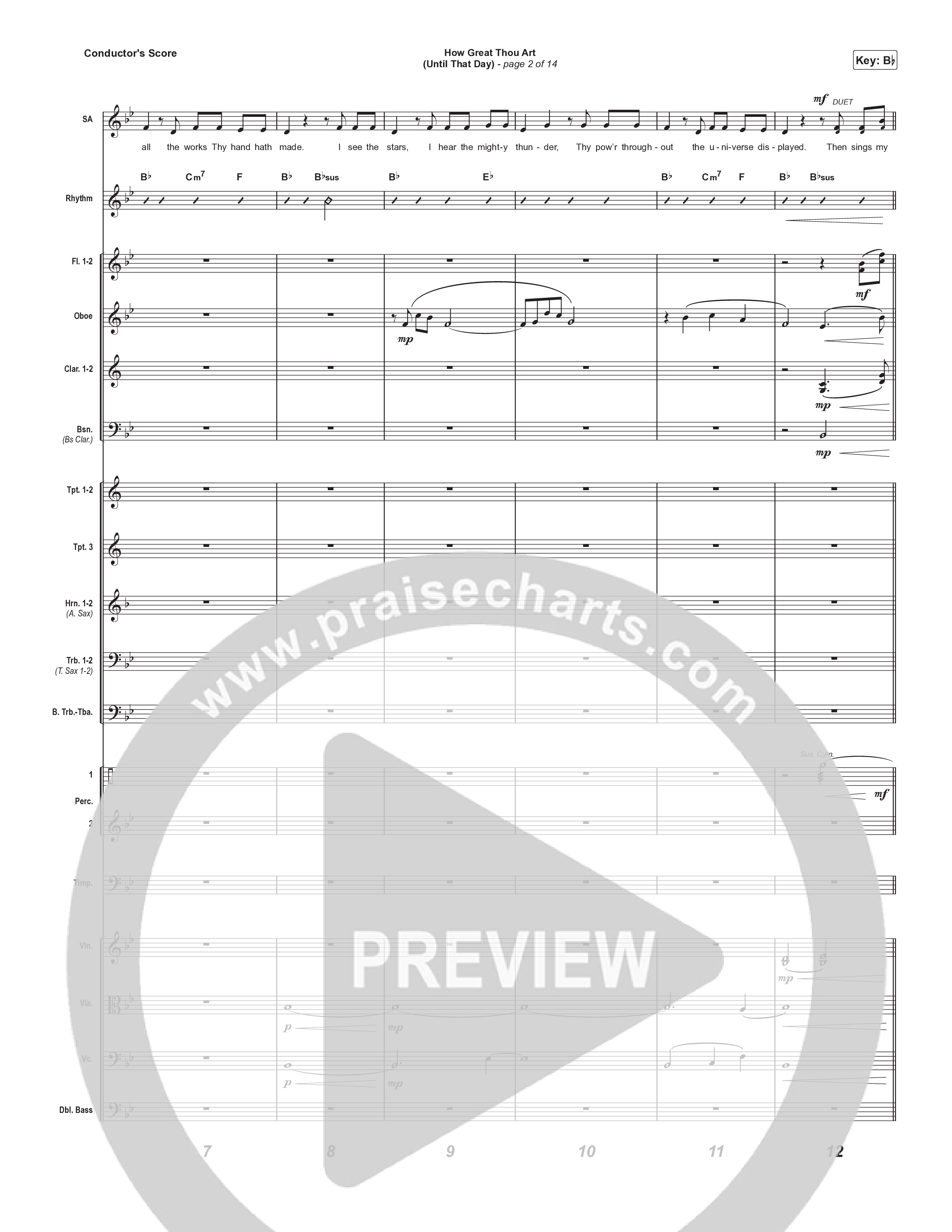 How Great Thou Art (Until That Day) (Choral Anthem SATB) Orchestration (Matt Redman / Chris Tomlin / Hillary Scott / Cody Carnes / Kari Jobe / Naomi Raine / TAYA / Blessing Offor / Brian Johnson / Jenn Johnson / Matt Maher / Mitch Wong / Benjamin William Hastings / Pat Barrett / Jon Reddick / Ryan Ellis / Arr. Erik Foster)