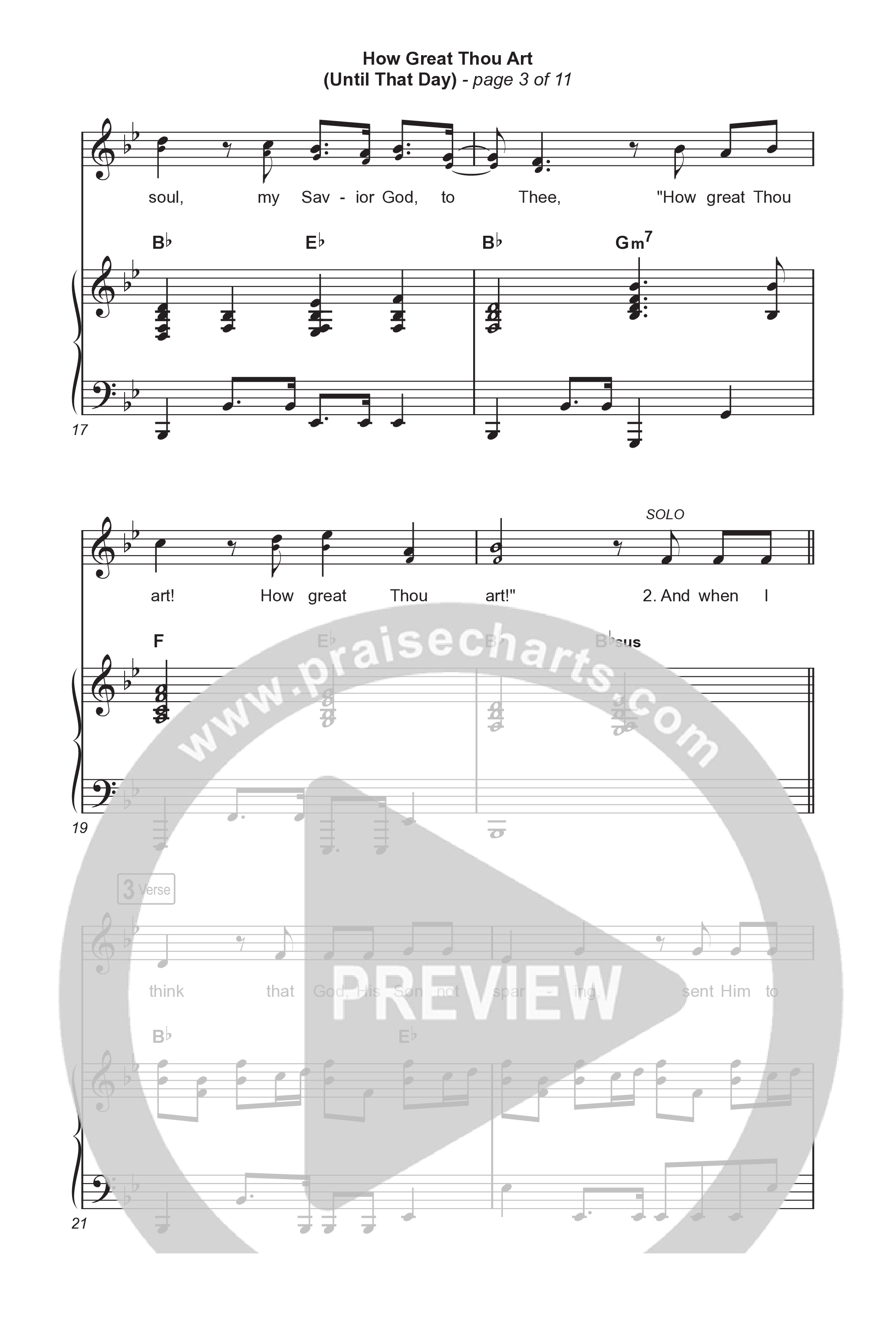 How Great Thou Art (Until That Day) (Choral Anthem SATB) Octavo (SATB & Pno) (Matt Redman / Chris Tomlin / Hillary Scott / Cody Carnes / Kari Jobe / Naomi Raine / TAYA / Blessing Offor / Brian Johnson / Jenn Johnson / Matt Maher / Mitch Wong / Benjamin William Hastings / Pat Barrett / Jon Reddick / Ryan Ellis / Arr. Erik Foster)
