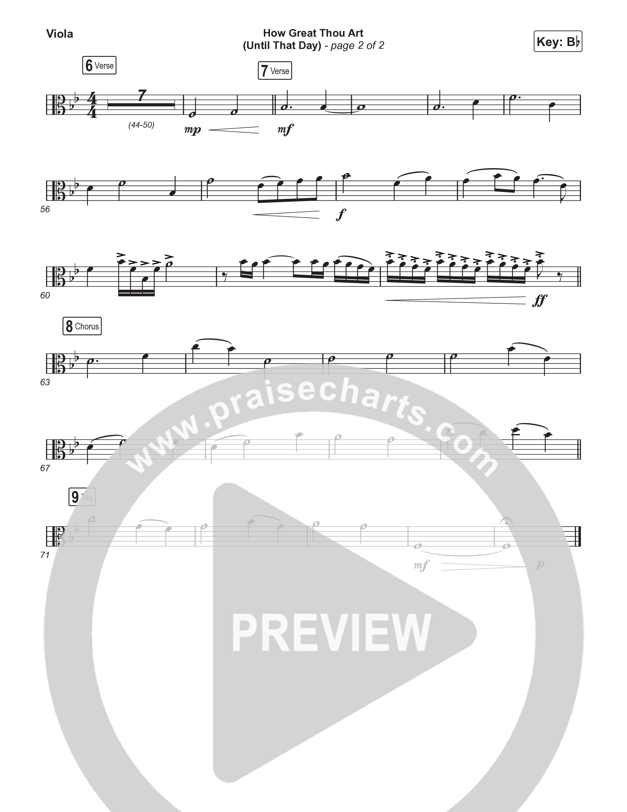 How Great Thou Art (Until That Day) (Choral Anthem SATB) Viola (Matt Redman / Chris Tomlin / Hillary Scott / Cody Carnes / Kari Jobe / Naomi Raine / TAYA / Blessing Offor / Brian Johnson / Jenn Johnson / Matt Maher / Mitch Wong / Benjamin William Hastings / Pat Barrett / Jon Reddick / Ryan Ellis / Arr. Erik Foster)