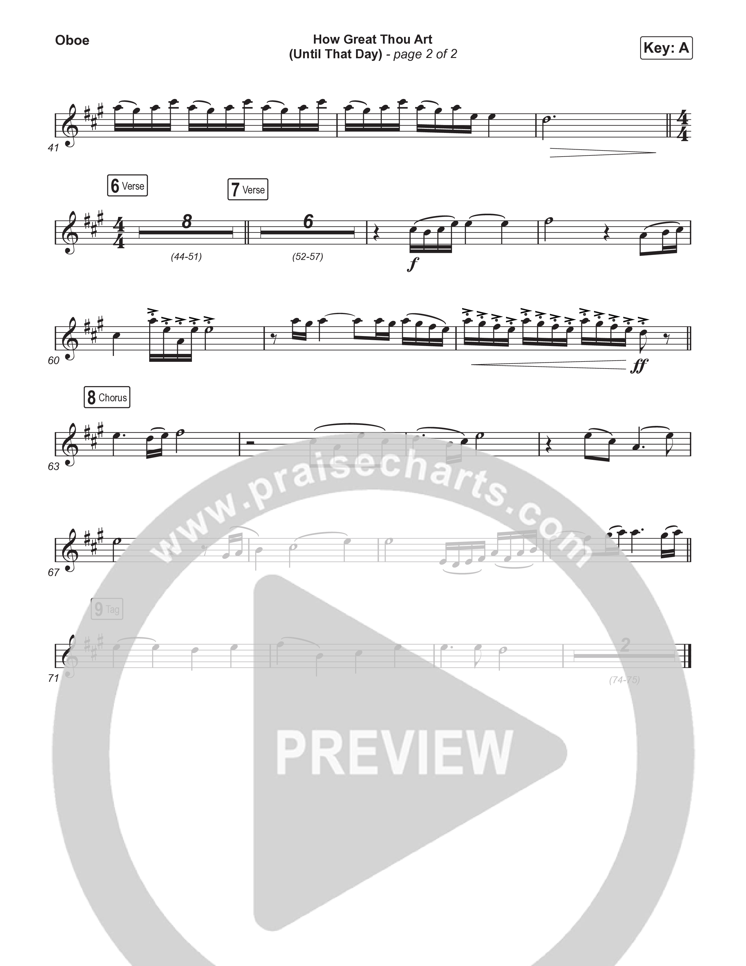 How Great Thou Art (Until That Day) (Worship Choir/SAB) Oboe (Matt Redman / Chris Tomlin / Hillary Scott / Cody Carnes / Kari Jobe / Naomi Raine / TAYA / Blessing Offor / Brian Johnson / Jenn Johnson / Matt Maher / Mitch Wong / Benjamin William Hastings / Pat Barrett / Jon Reddick / Ryan Ellis / Arr. Erik Foster)