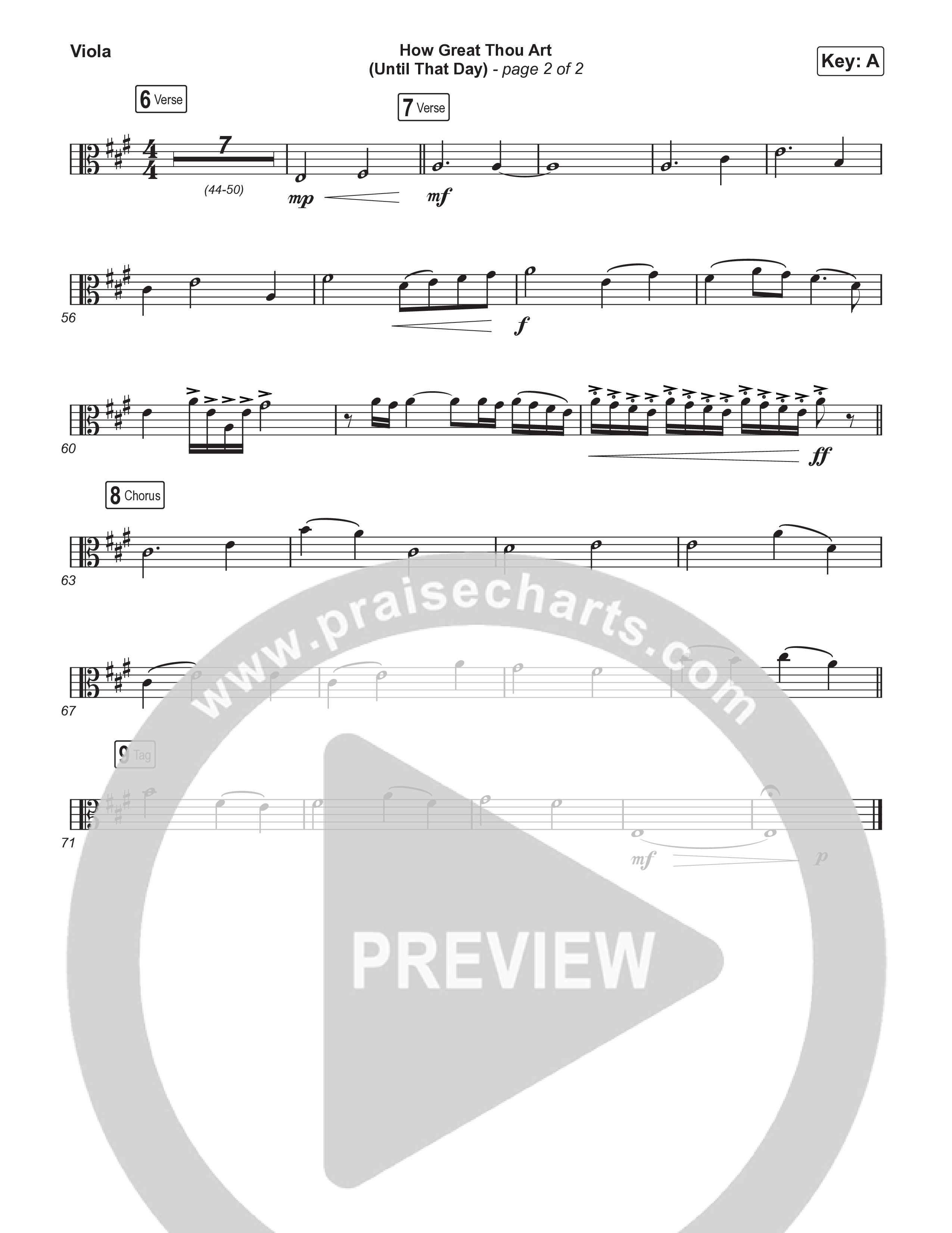 How Great Thou Art (Until That Day) (Worship Choir/SAB) Viola (Matt Redman / Chris Tomlin / Hillary Scott / Cody Carnes / Kari Jobe / Naomi Raine / TAYA / Blessing Offor / Brian Johnson / Jenn Johnson / Matt Maher / Mitch Wong / Benjamin William Hastings / Pat Barrett / Jon Reddick / Ryan Ellis / Arr. Erik Foster)