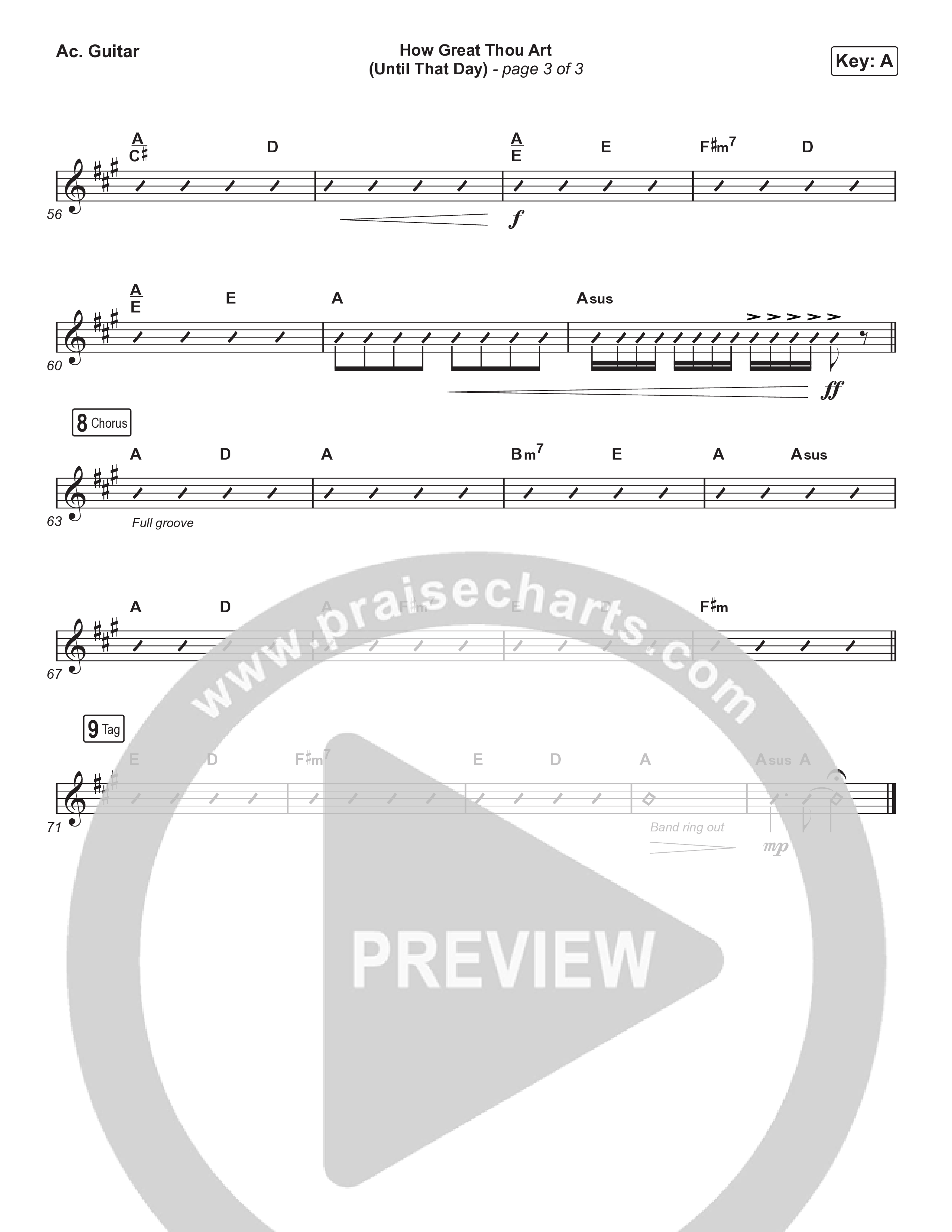 How Great Thou Art (Until That Day) (Sing It Now) Acoustic Guitar (Matt Redman / Chris Tomlin / Hillary Scott / Cody Carnes / Kari Jobe / Naomi Raine / TAYA / Blessing Offor / Brian Johnson / Jenn Johnson / Matt Maher / Mitch Wong / Benjamin William Hastings / Pat Barrett / Jon Reddick / Ryan Ellis / Arr. Erik Foster)