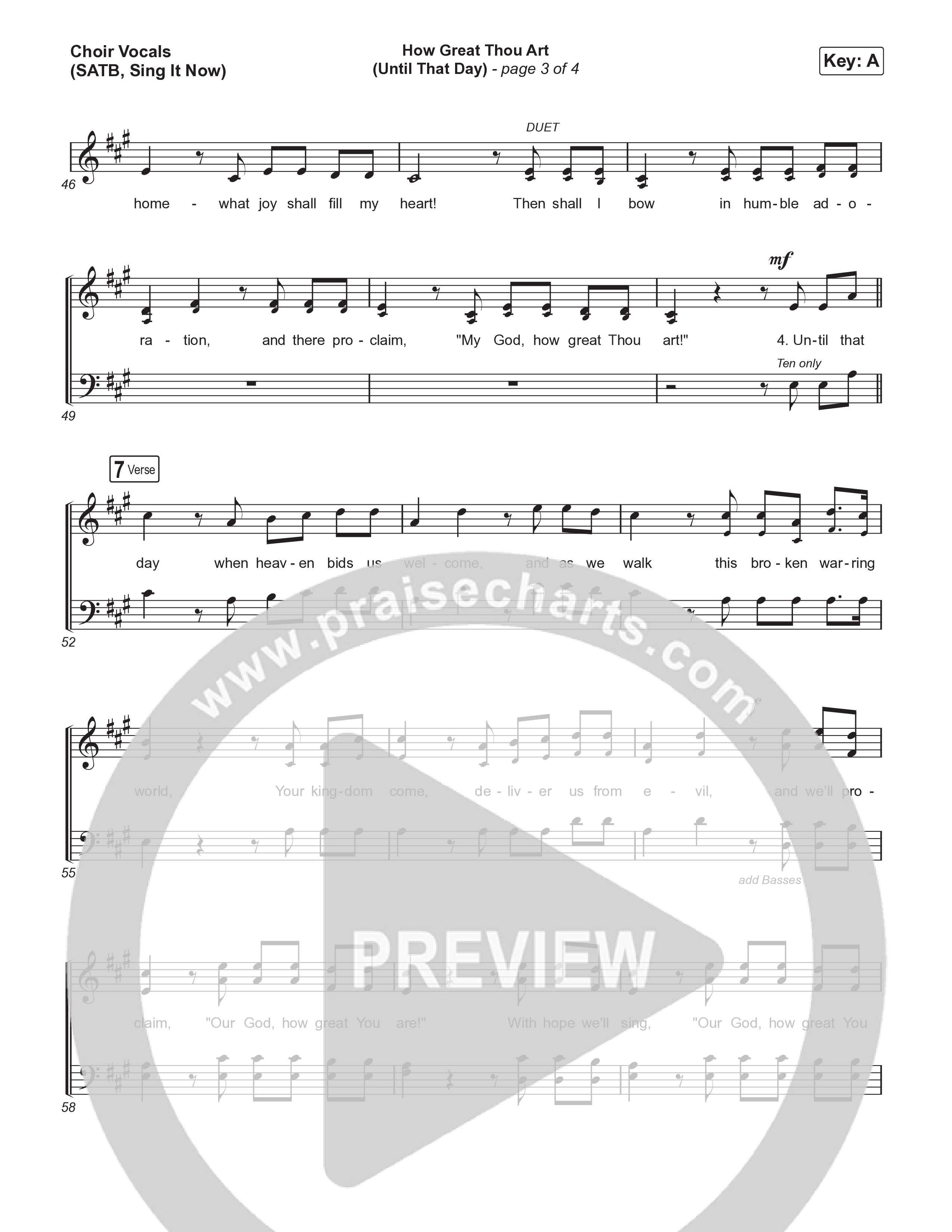 How Great Thou Art (Until That Day) (Sing It Now) Choir Sheet (SATB) (Matt Redman / Chris Tomlin / Hillary Scott / Cody Carnes / Kari Jobe / Naomi Raine / TAYA / Blessing Offor / Brian Johnson / Jenn Johnson / Matt Maher / Mitch Wong / Benjamin William Hastings / Pat Barrett / Jon Reddick / Ryan Ellis / Arr. Erik Foster)