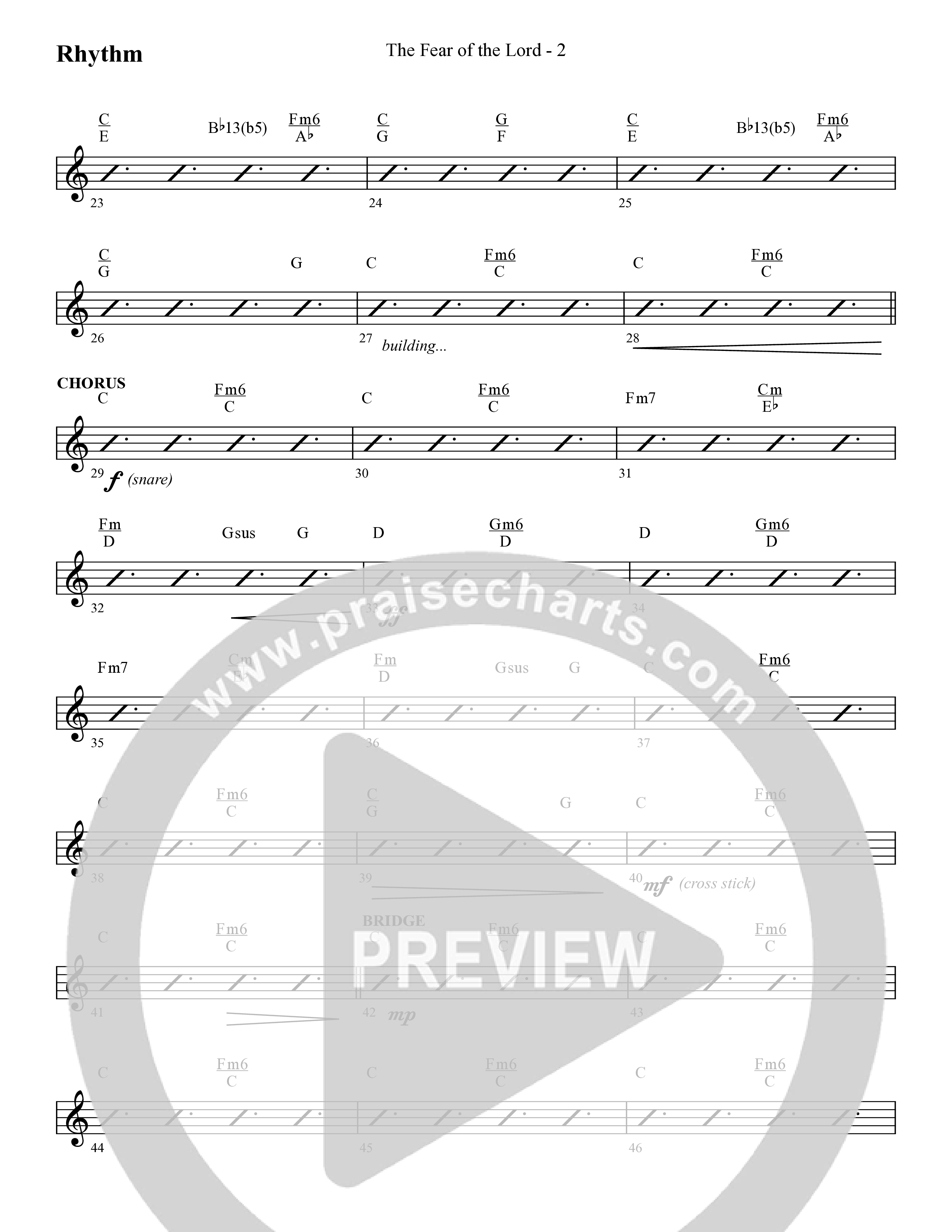 The Fear Of The Lord (Choral Anthem SATB) Lead Melody & Rhythm (Lifeway Choral / Arr. Cliff Duren)