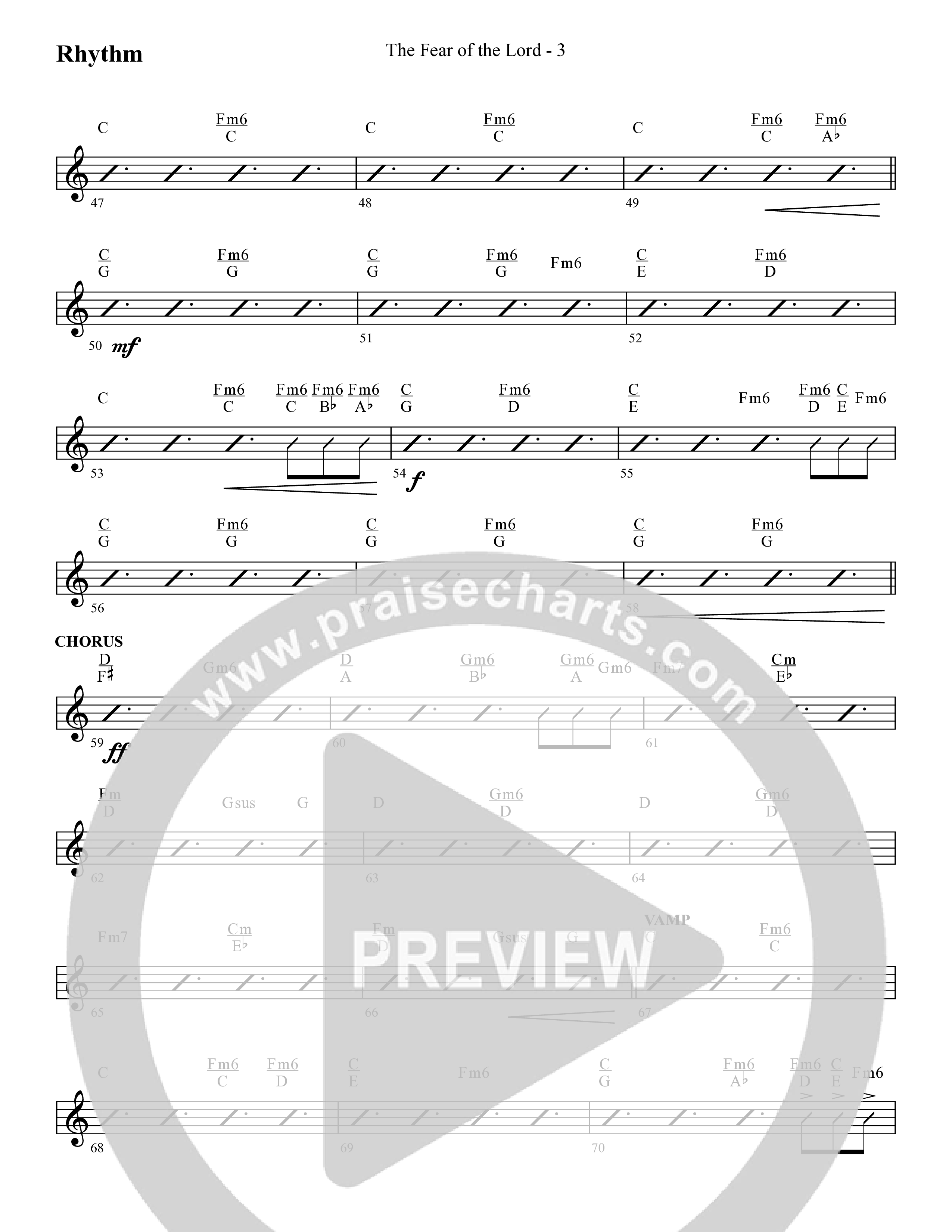 The Fear Of The Lord (Choral Anthem SATB) Lead Melody & Rhythm (Lifeway Choral / Arr. Cliff Duren)