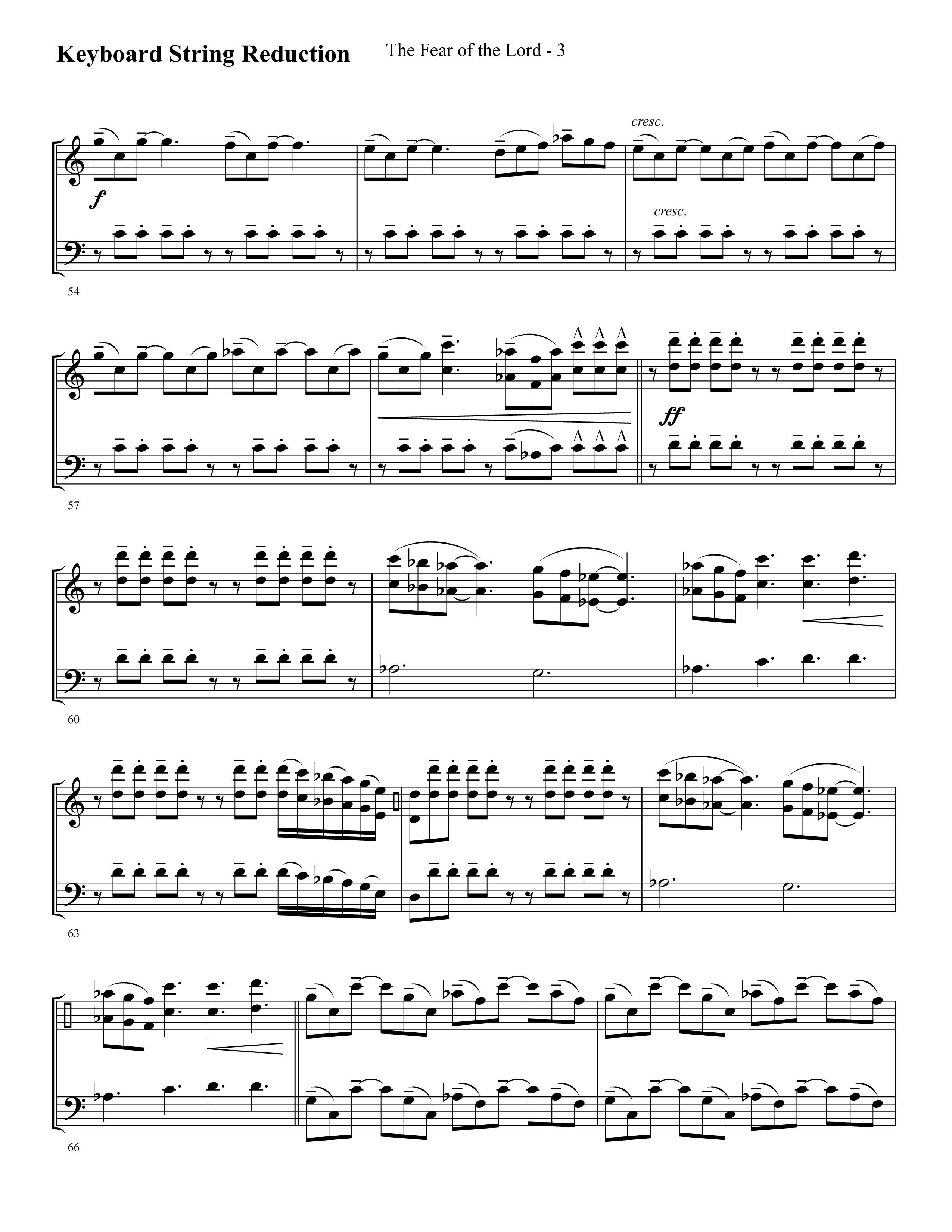 The Fear Of The Lord (Choral Anthem SATB) String Reduction (Lifeway Choral / Arr. Cliff Duren)