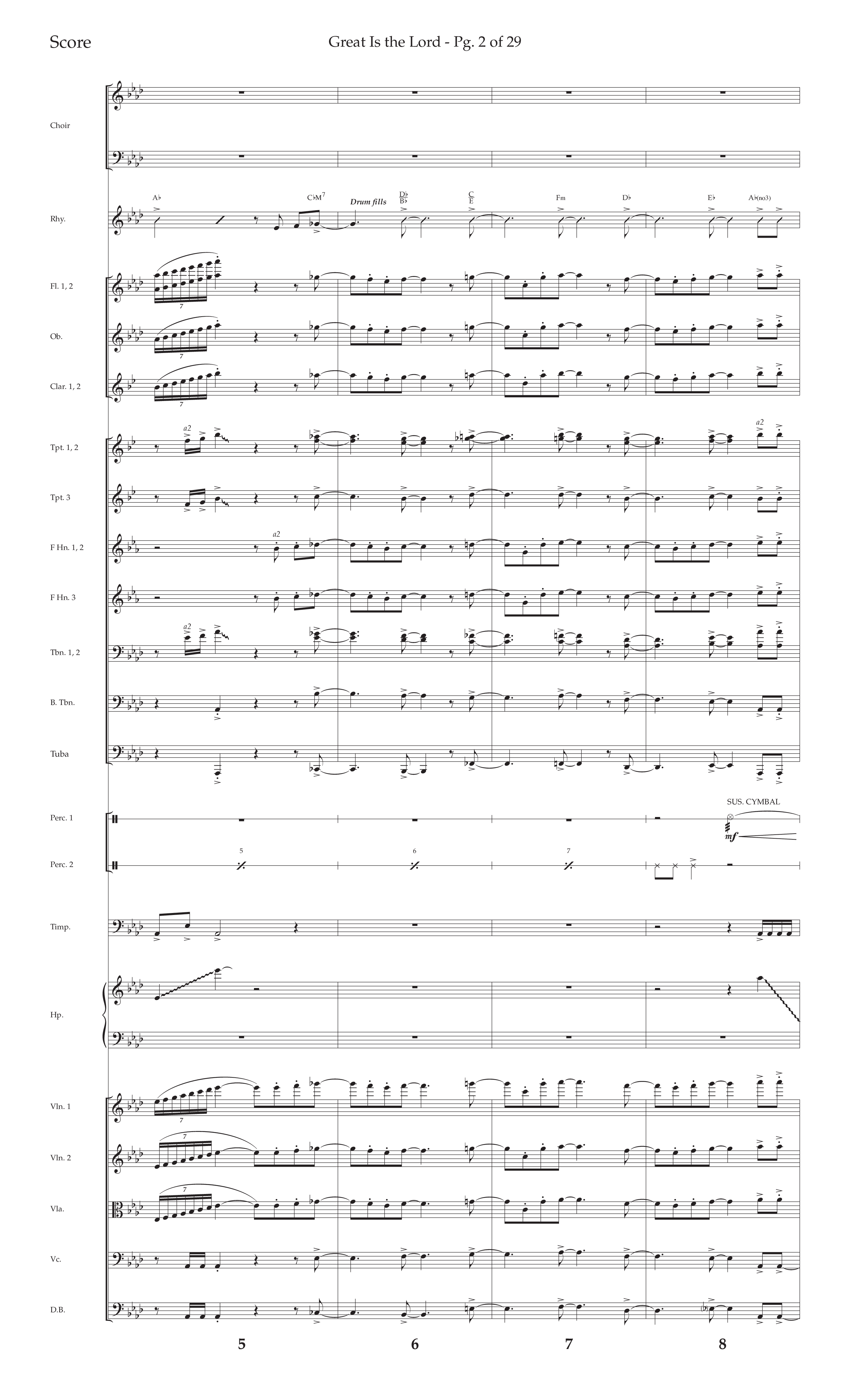 Great Is The Lord (with Blessing And Honor) (Choral Anthem SATB) Conductor's Score (Lifeway Choral / Arr. David Wise / Orch. Bradley Knight)