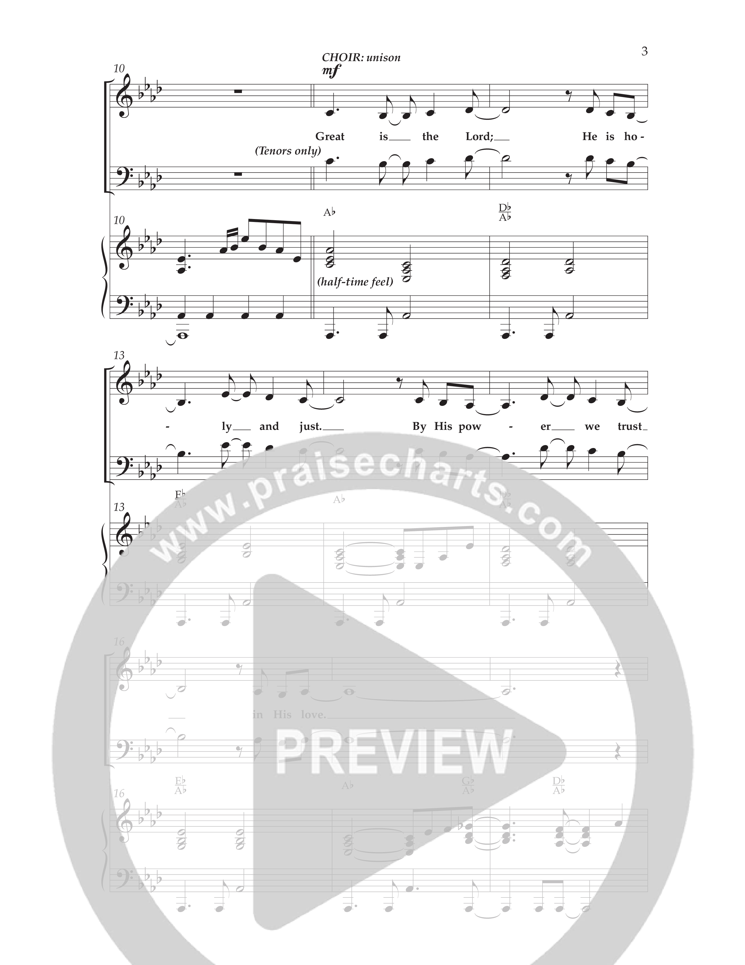 Great Is The Lord (with Blessing And Honor) (Choral Anthem SATB) Anthem (SATB/Piano) (Lifeway Choral / Arr. David Wise / Orch. Bradley Knight)