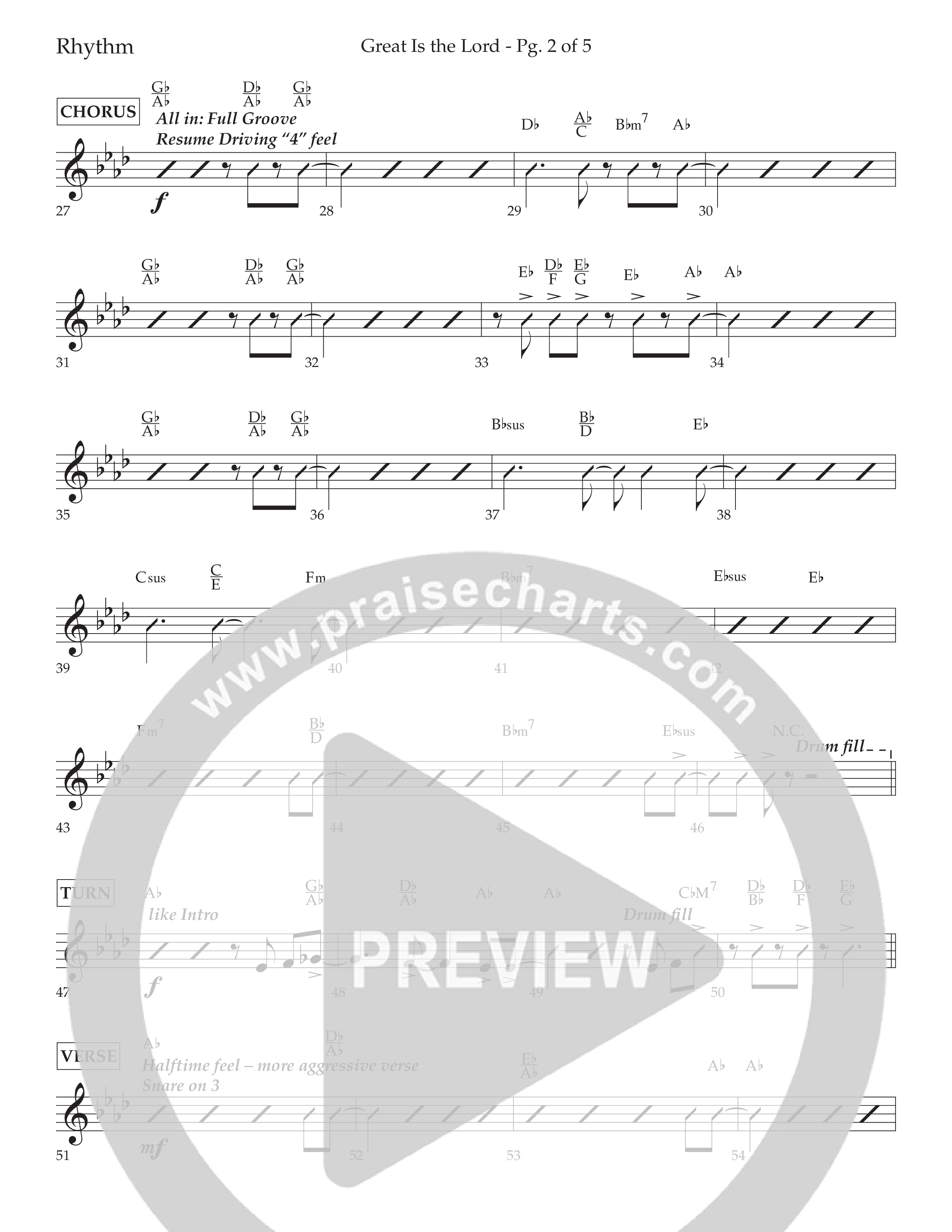 Great Is The Lord (with Blessing And Honor) (Choral Anthem SATB) Lead Melody & Rhythm (Lifeway Choral / Arr. David Wise / Orch. Bradley Knight)