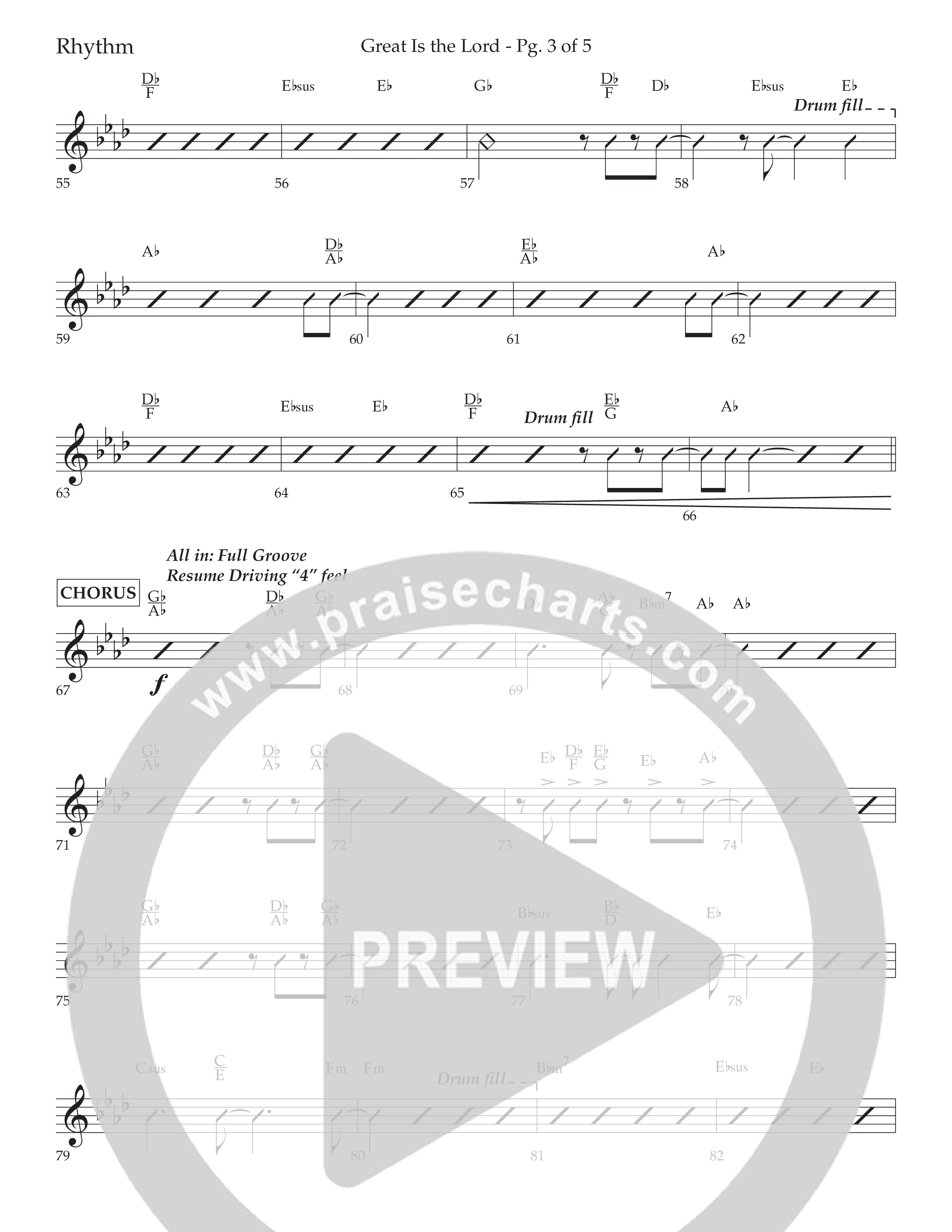 Great Is The Lord (with Blessing And Honor) (Choral Anthem SATB) Lead Melody & Rhythm (Lifeway Choral / Arr. David Wise / Orch. Bradley Knight)