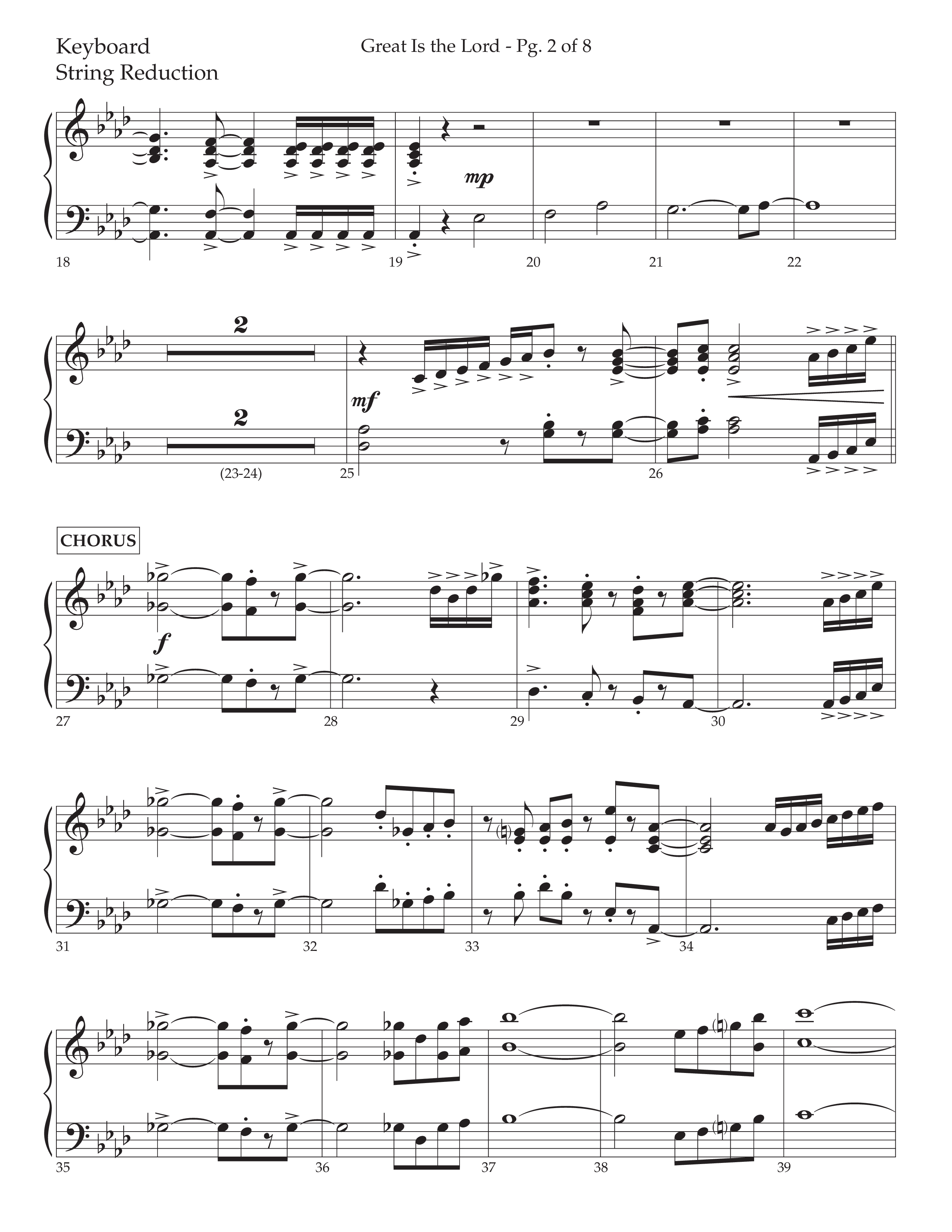 Great Is The Lord (with Blessing And Honor) (Choral Anthem SATB) String Reduction (Lifeway Choral / Arr. David Wise / Orch. Bradley Knight)