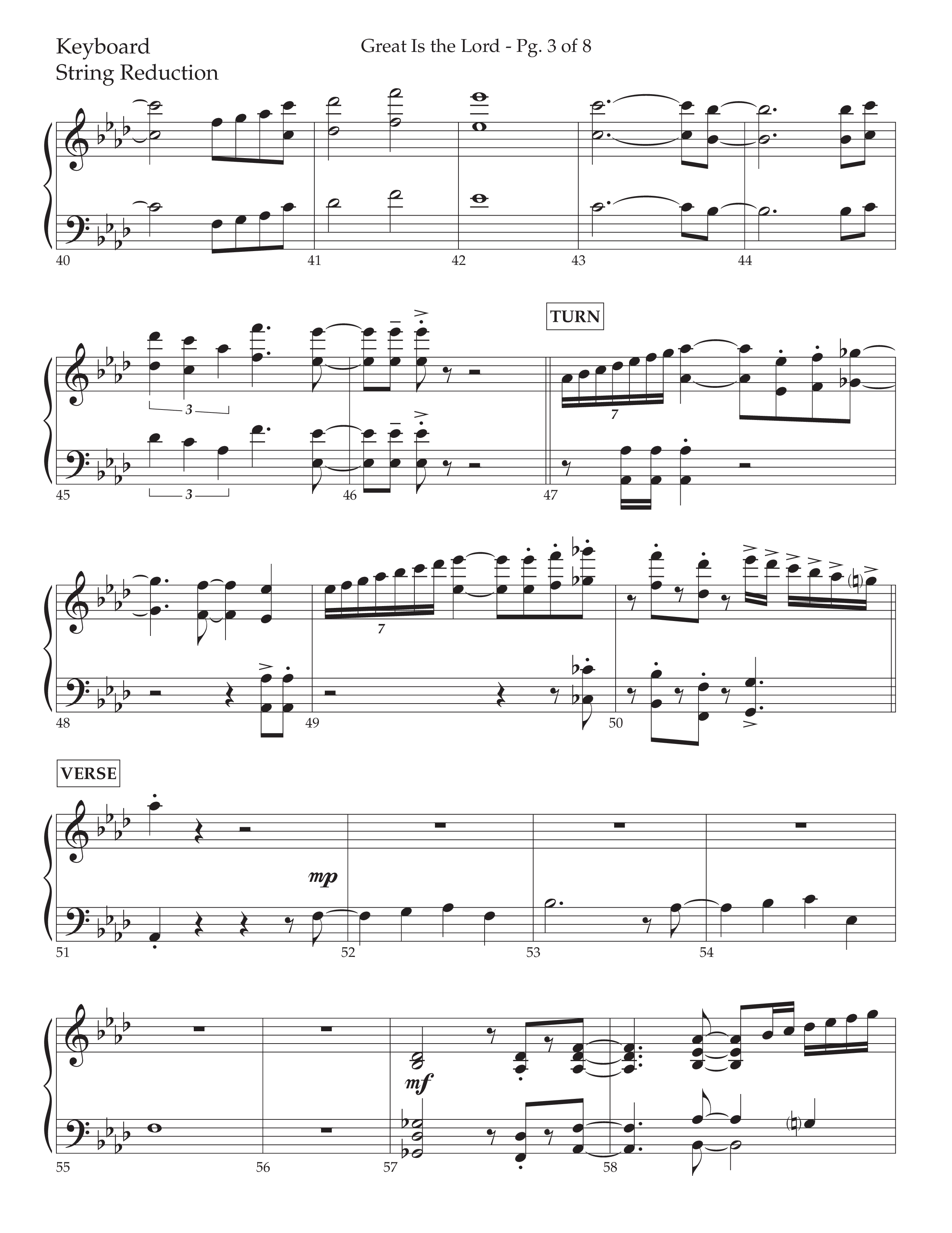 Great Is The Lord (with Blessing And Honor) (Choral Anthem SATB) String Reduction (Lifeway Choral / Arr. David Wise / Orch. Bradley Knight)