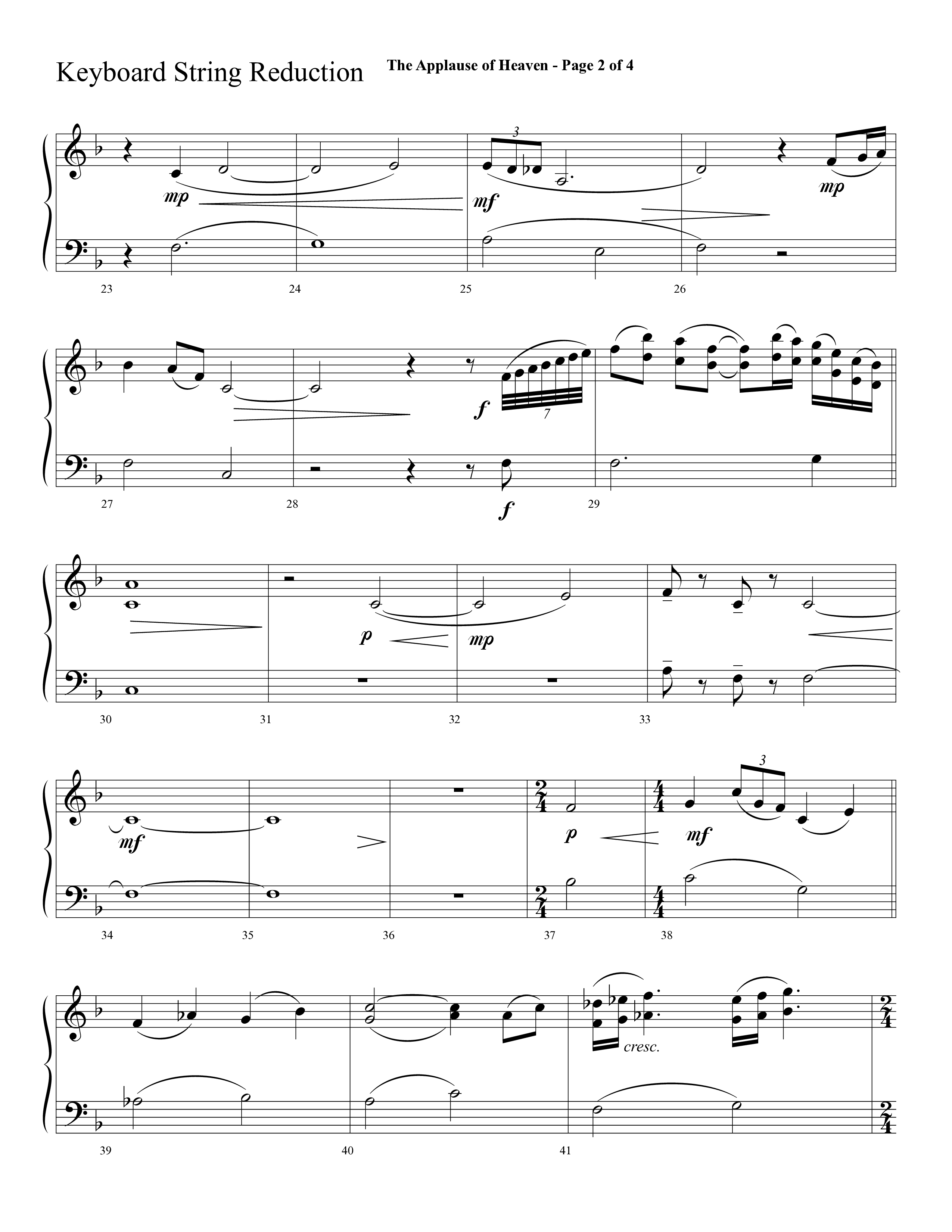 The Applause Of Heaven (Choral Anthem SATB) String Reduction (Lifeway Choral / Arr. Cliff Duren)