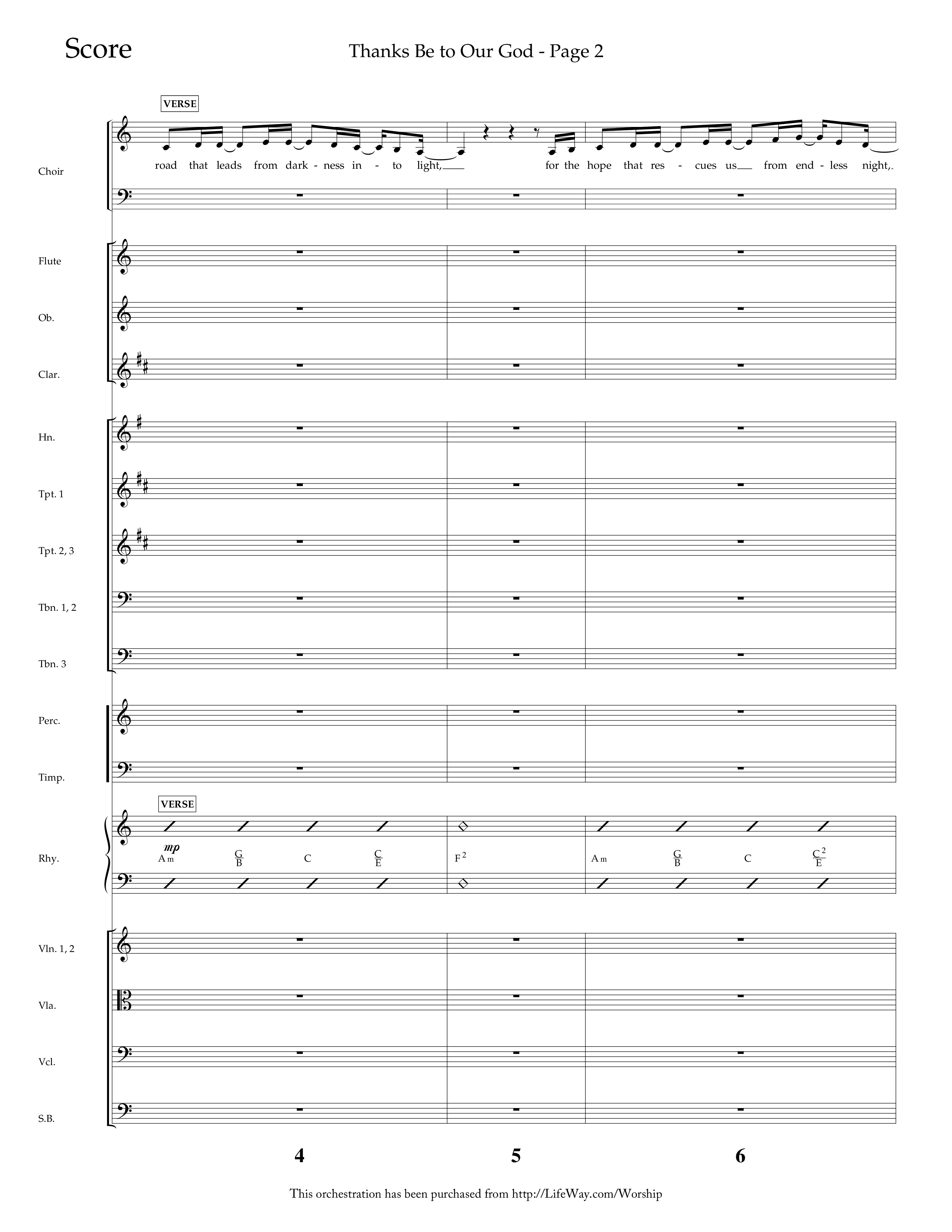 Thanks Be To Our God (Choral Anthem SATB) Conductor's Score (Lifeway Choral / Arr. Russell Mauldin)