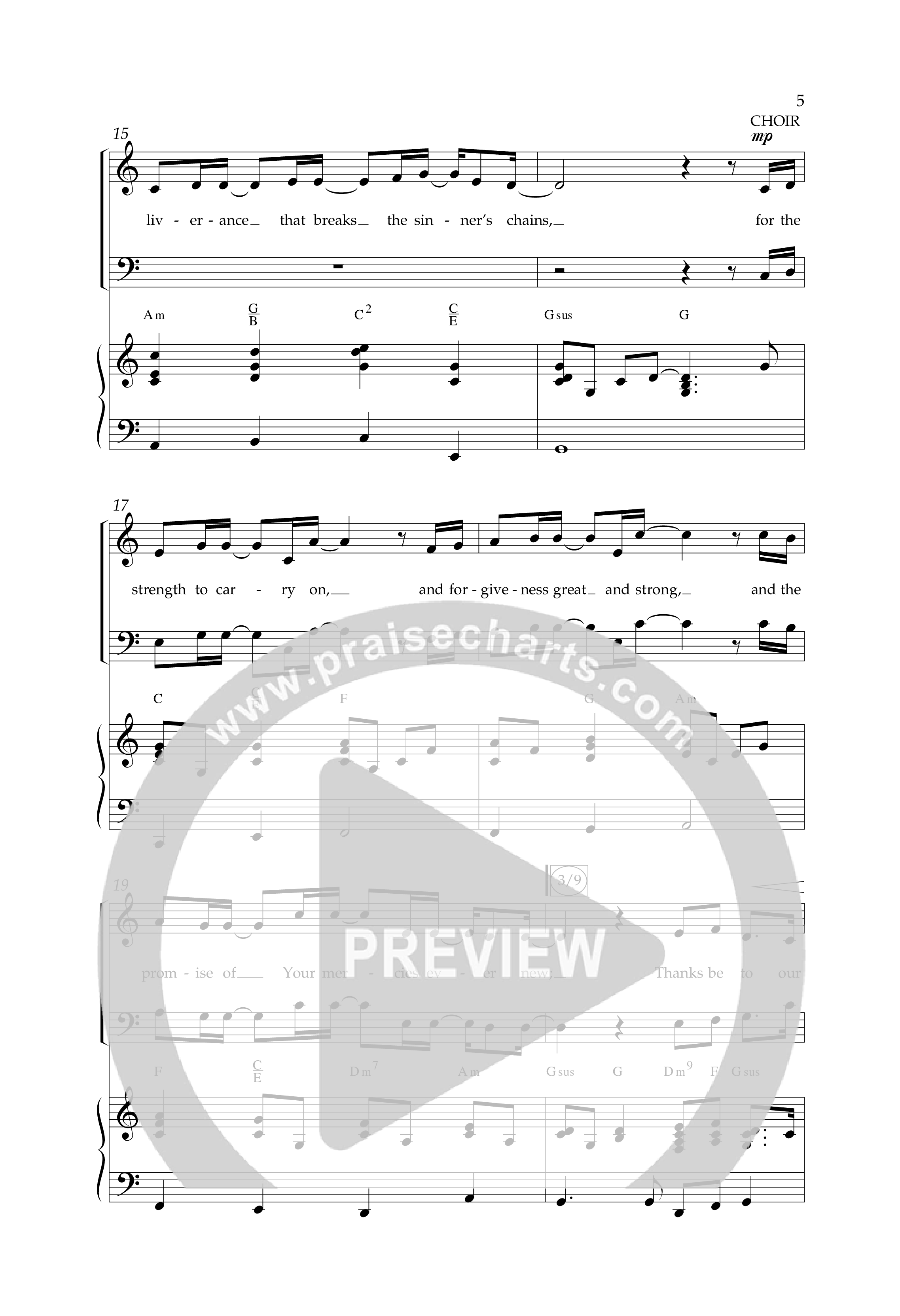 Thanks Be To Our God (Choral Anthem SATB) Anthem (SATB/Piano) (Lifeway Choral / Arr. Russell Mauldin)