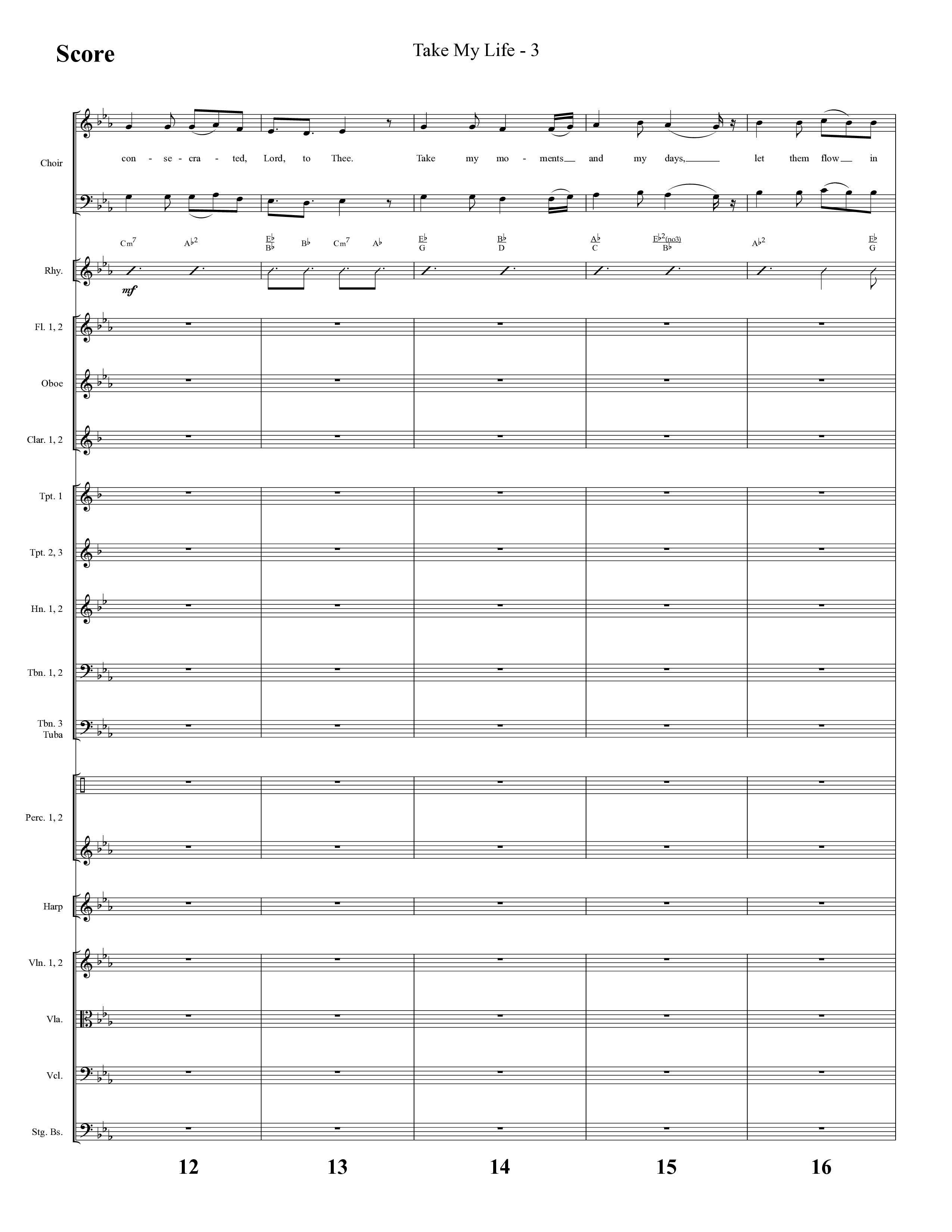 Take My Life (with Take My Life And Let It Be, Take My Life) (Choral Anthem SATB) Conductor's Score (Lifeway Choral / Arr. Cliff Duren)