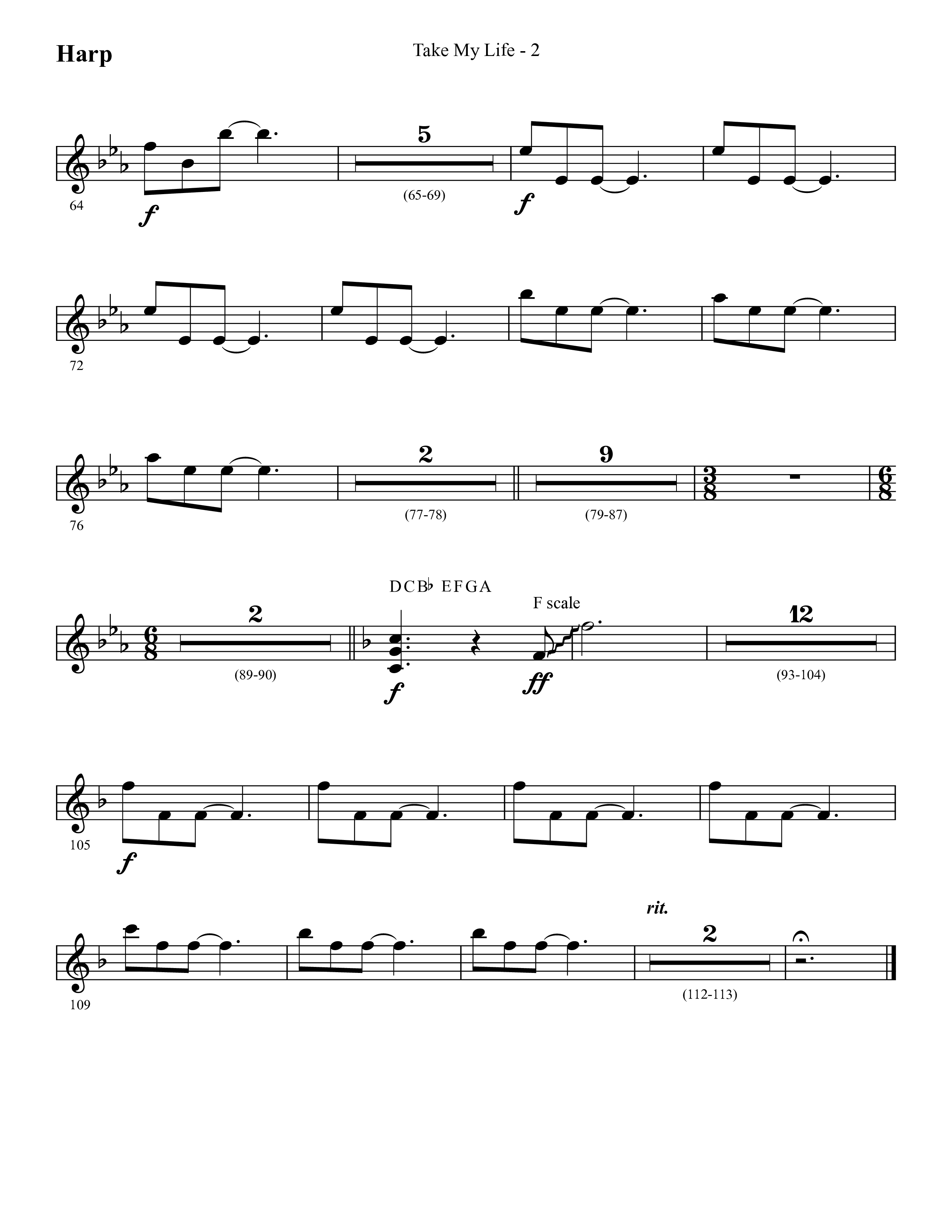 Take My Life (with Take My Life And Let It Be, Take My Life) (Choral Anthem SATB) Harp (Lifeway Choral / Arr. Cliff Duren)