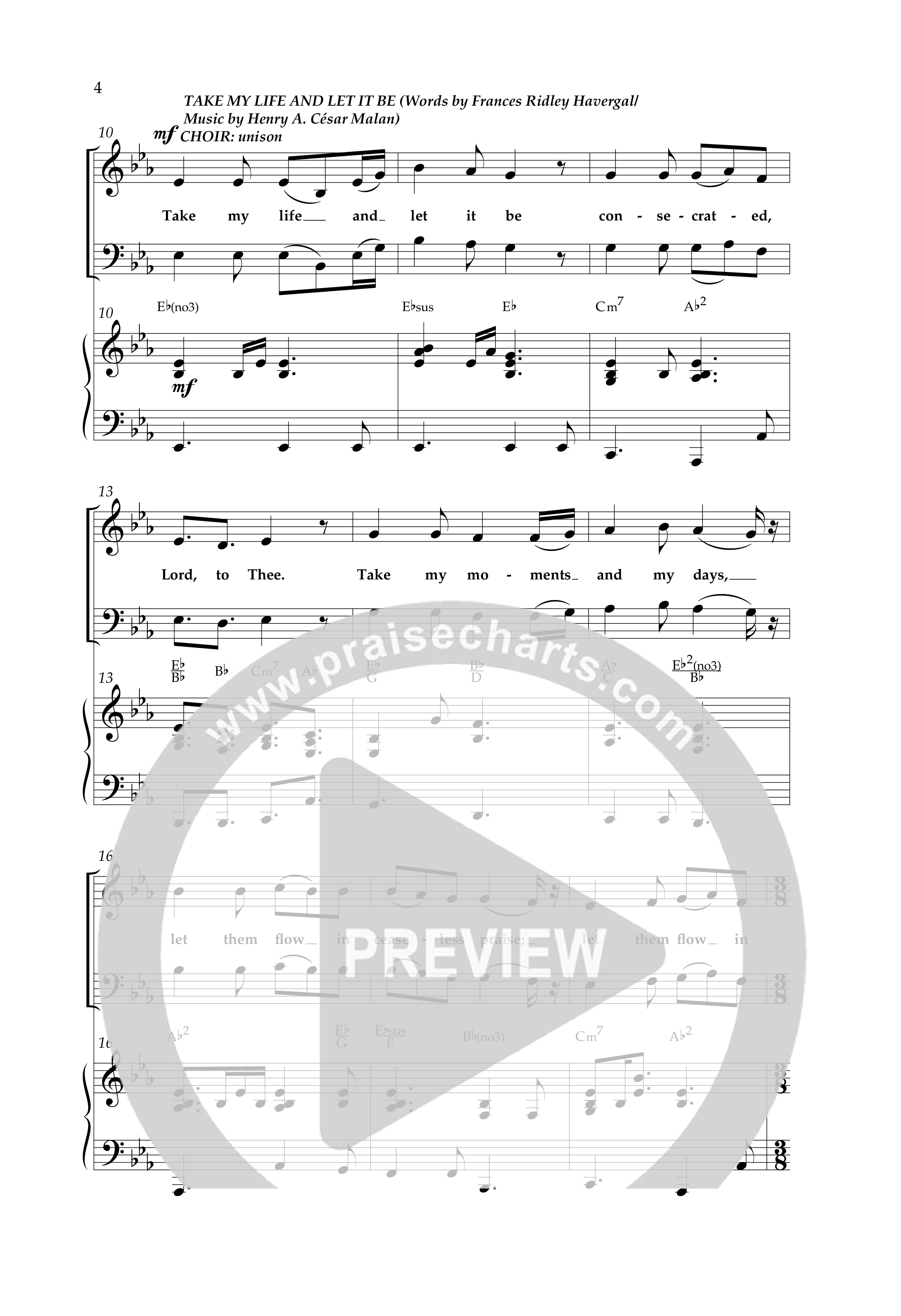 Take My Life (with Take My Life And Let It Be, Take My Life) (Choral Anthem SATB) Anthem (SATB/Piano) (Lifeway Choral / Arr. Cliff Duren)