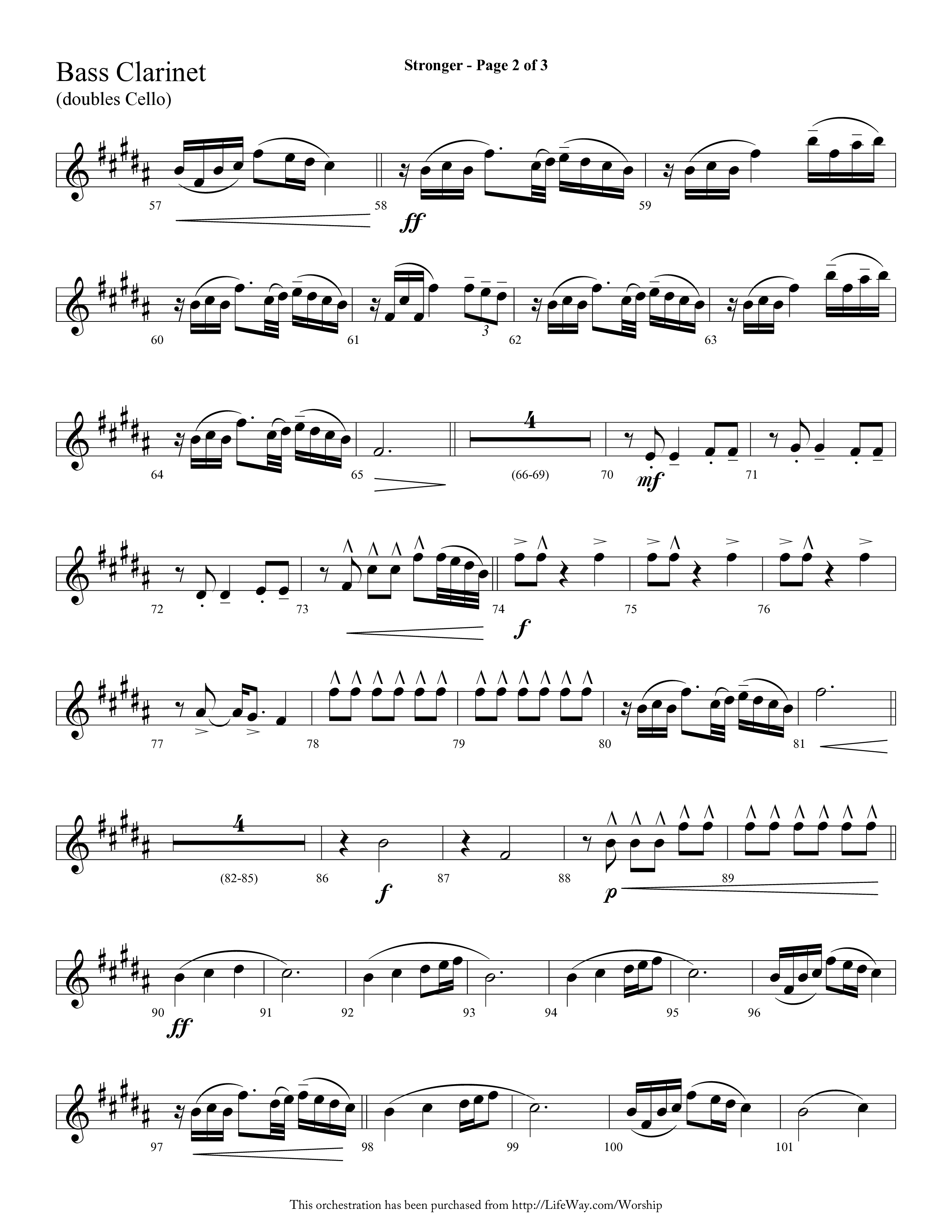 Stronger (Choral Anthem SATB) Bass Clarinet (Lifeway Choral / Arr. Cliff Duren)